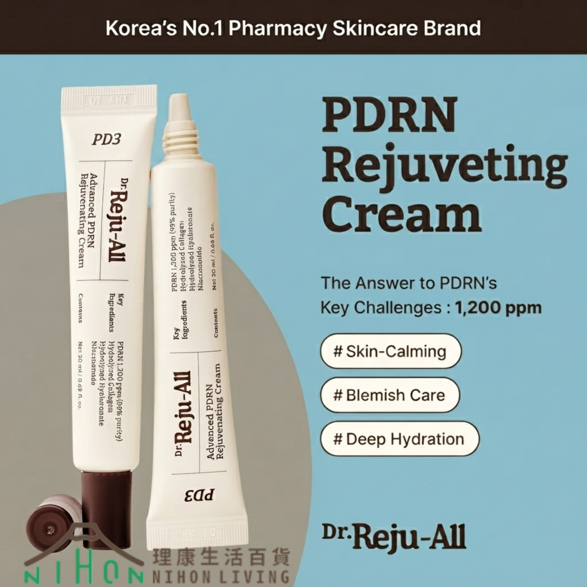 Dr. Reju-All - 醫美級麗珠蘭成份高濃度PDRN再生修復霜 (20ml /60ml)