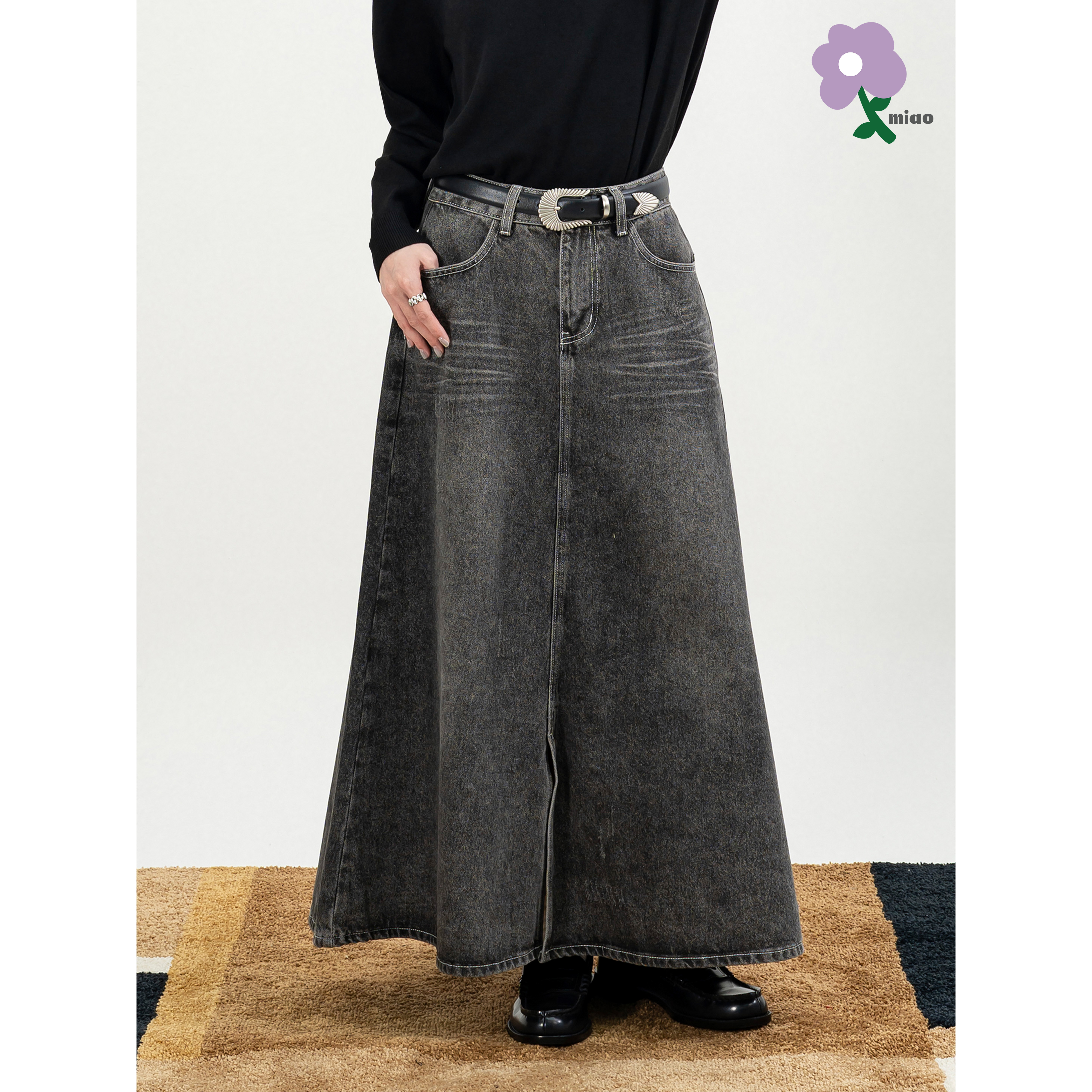 MIAO Long Denim Skirt 女裝 牛仔長裙 [M-SD8]