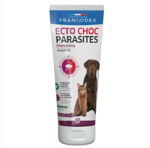 Francodex ECTO CHOC Flea and Tinder Shampoo for Cats and Dogs (200ml)