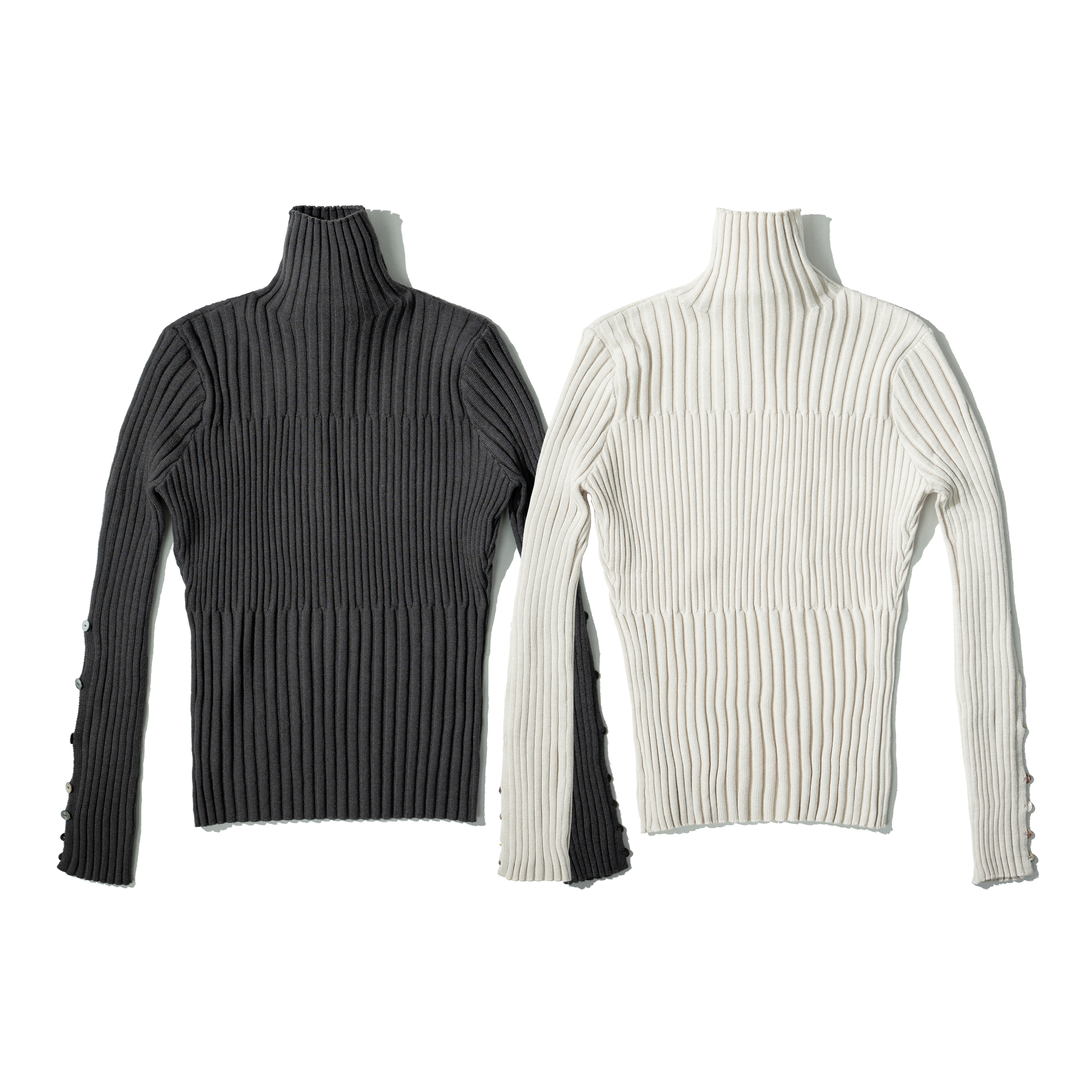 MIAO Turtleneck Rib Knit LS Top 女裝 高領 羅紋上衣 [M-TW6]