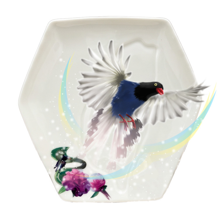 T63-3D藍鵲天燈平安盤