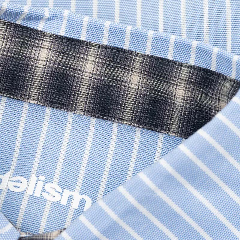 idealism ID VT Raw Edge Shirt 格紋襯衫 外套 藍色 ID26997-BL [台灣現貨]