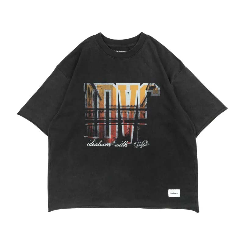idealism Raw Wash Tee 水洗 短袖 黑色 ID26999-BK [台灣現貨]