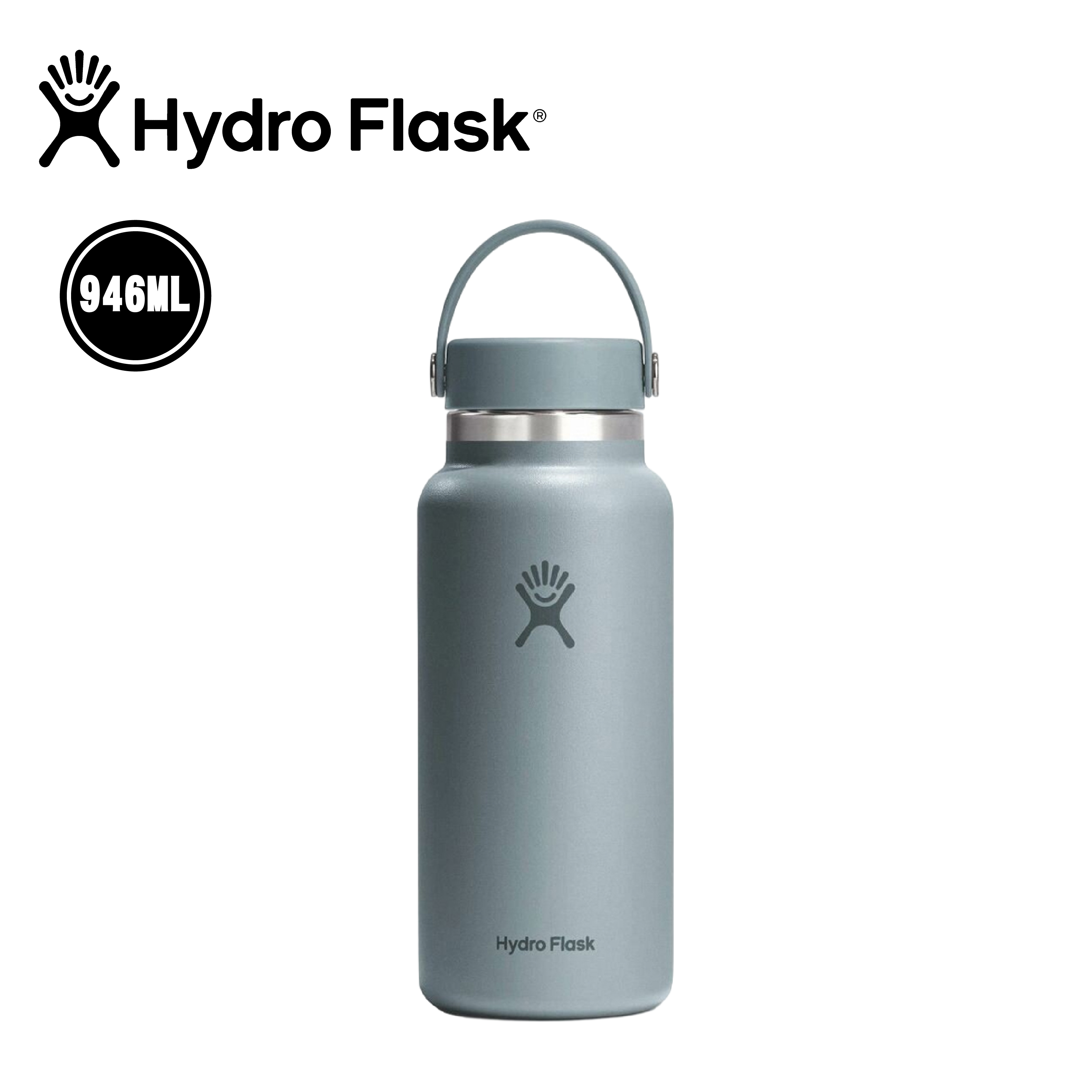 Hydro Flask 美國 32oz 寬口真空保溫鋼瓶 (鐵灰) 52HFW32CTS043