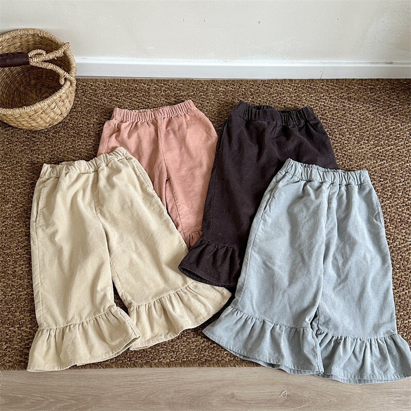 👖 冬裝 ⋆ ꒱ ˚  女寶 多色 散狀魚尾 寬褲 ᝰ