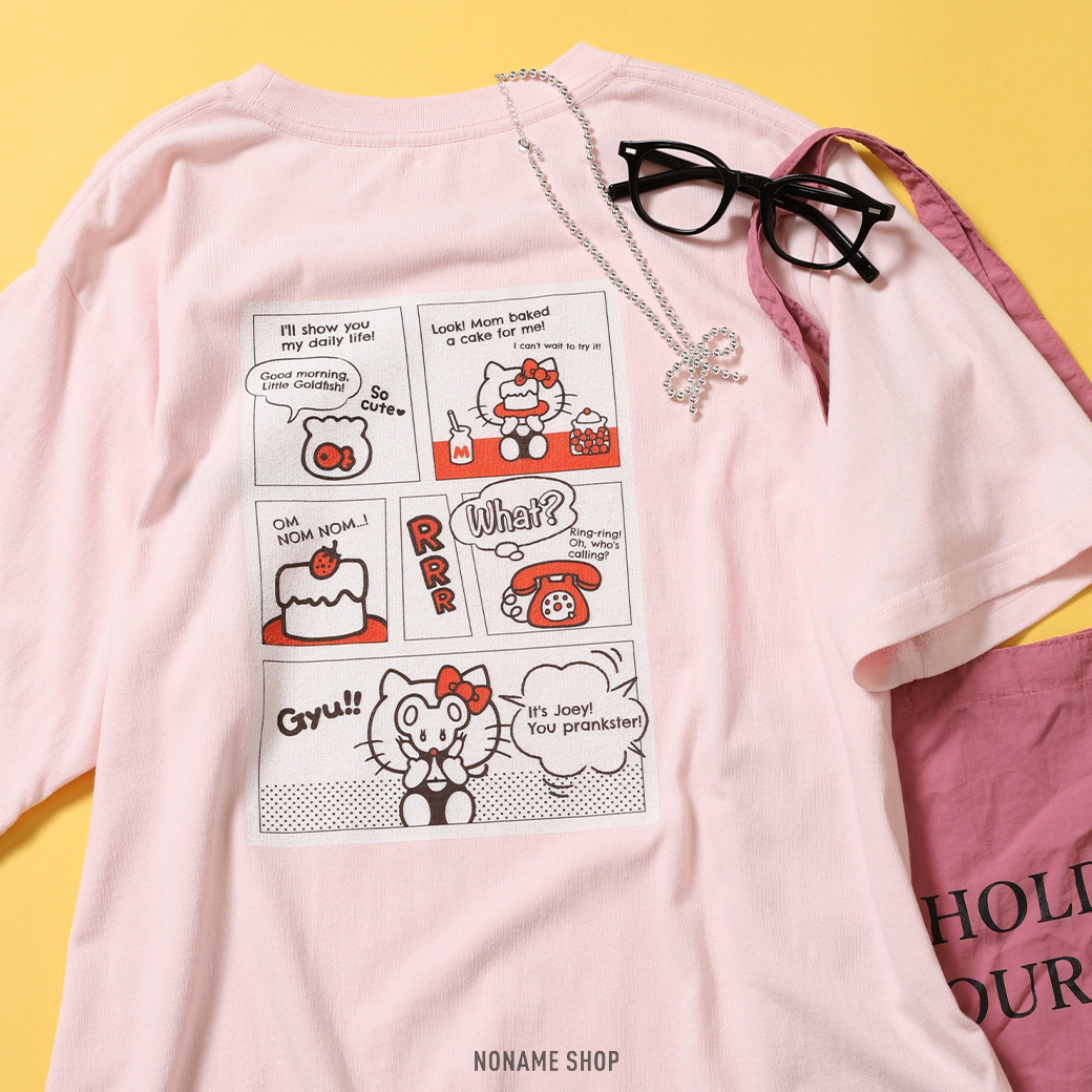 FREAK'S STORE X HELLO KITTY 三麗鷗 聯名款 KITTY貓 凱蒂貓 蒙眼 漫畫風 短袖 三色 (女款)