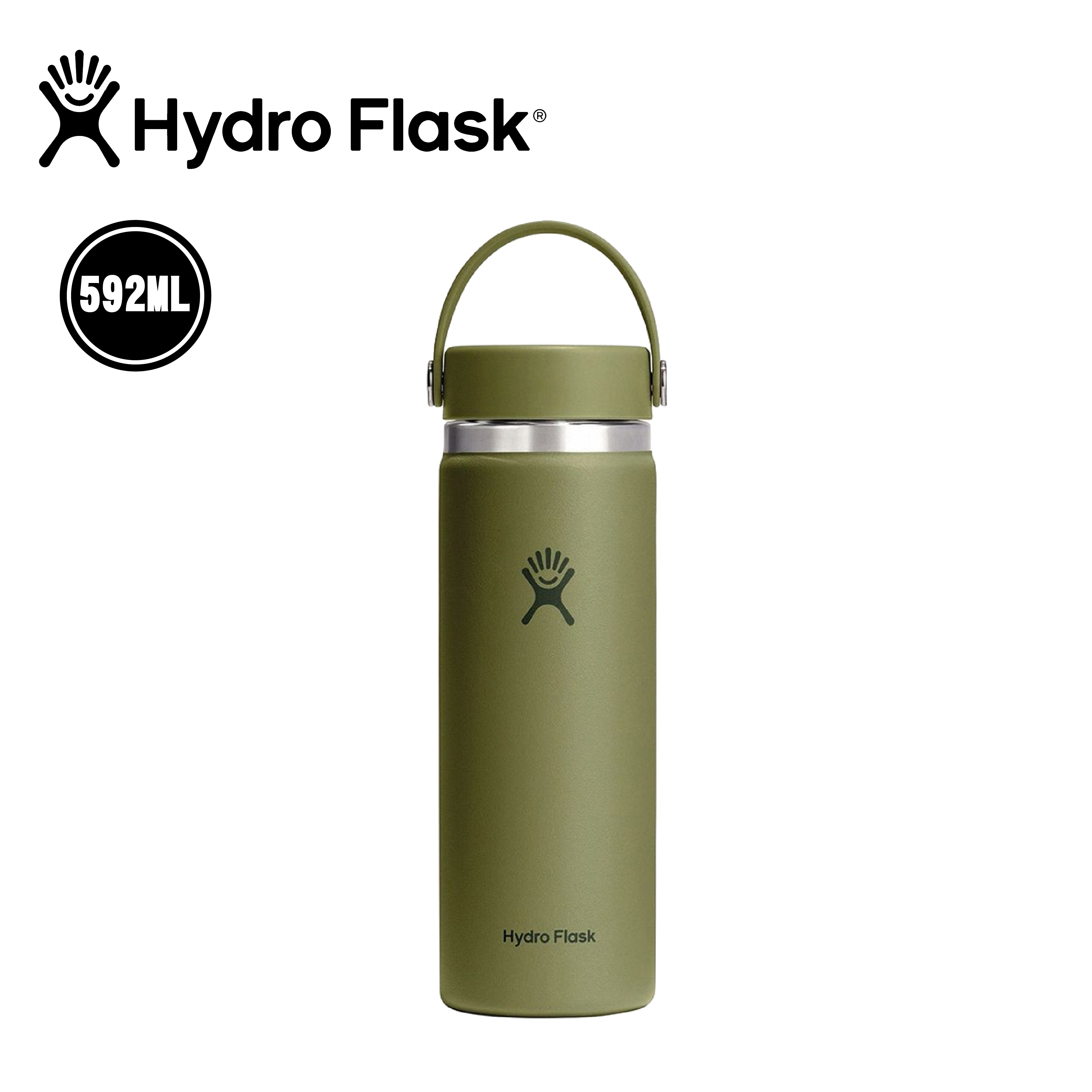 Hydro Flask 美國 20oz 寬口真空保溫鋼瓶 (棕櫚綠) 52HFW20CTS346