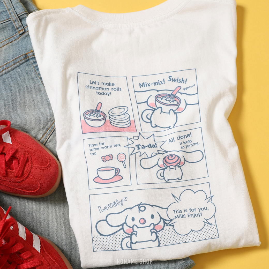 FREAK'S STORE X CINNAMOROLL 三麗鷗 聯名款 大耳狗 蒙眼 漫畫風 短袖 兩色 (女款)
