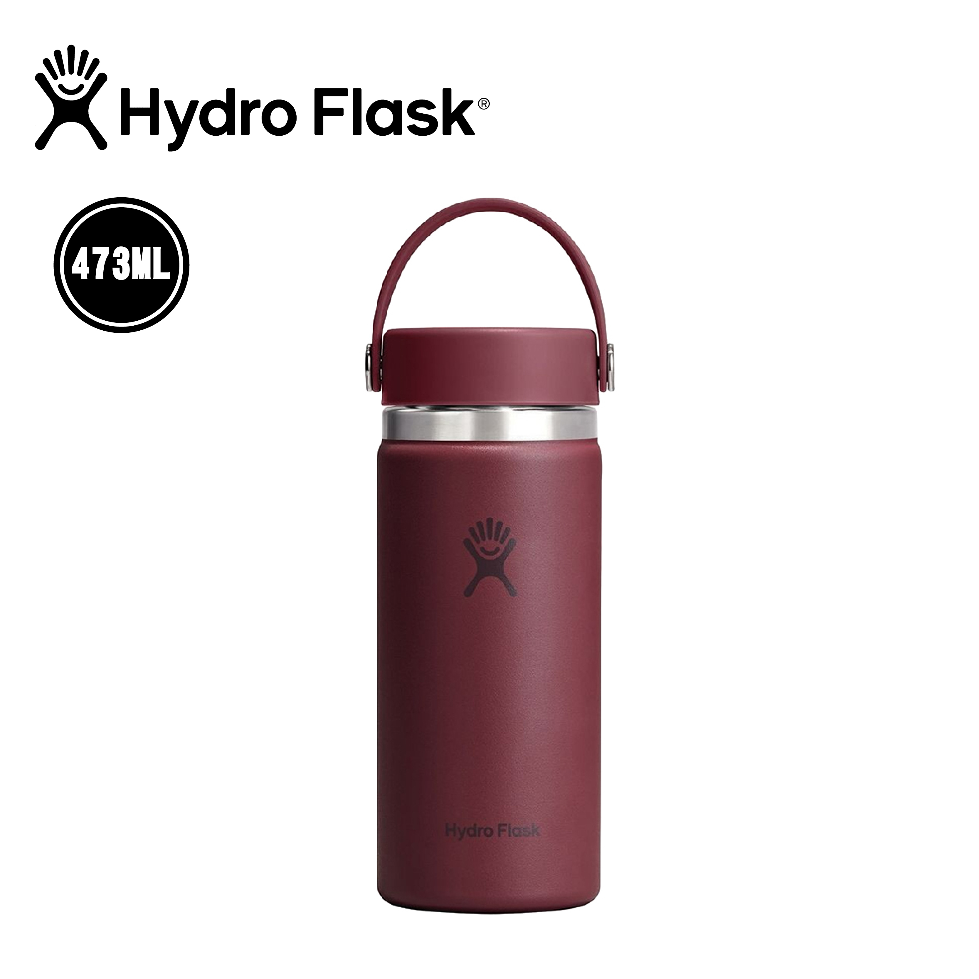 Hydro Flask 美國 16oz 寬口真空保溫鋼瓶 (勃根地紅) 52HFW16CTS674