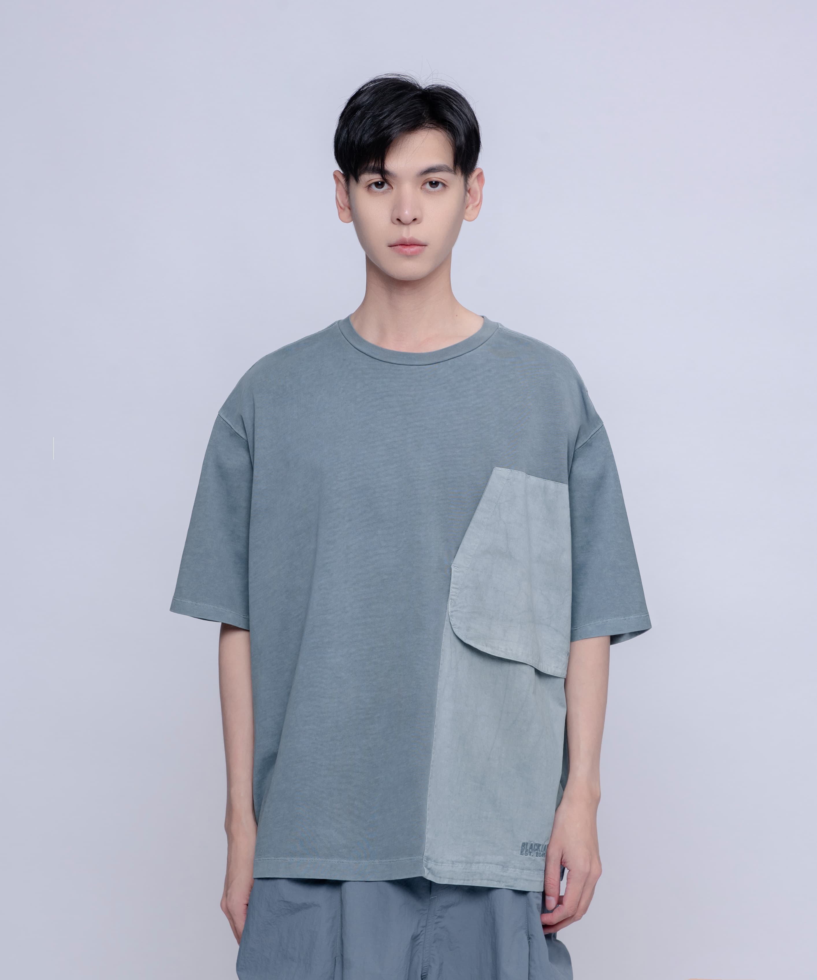 煙紋染補給口袋拼接Tee｜Smoke-Dyed Supply-Pocket Tee