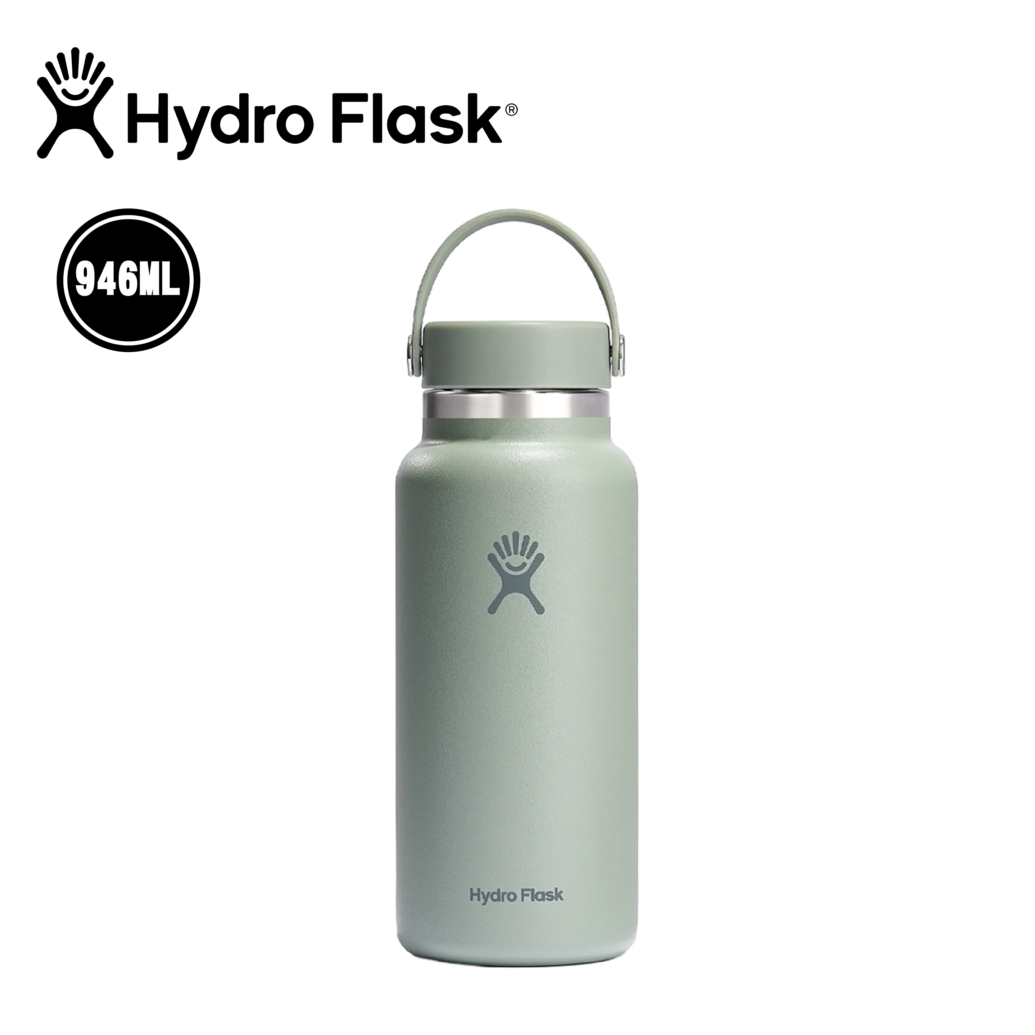 Hydro Flask 美國 32oz 寬口真空保溫鋼瓶 (灰綠) 52HFW32CTS374