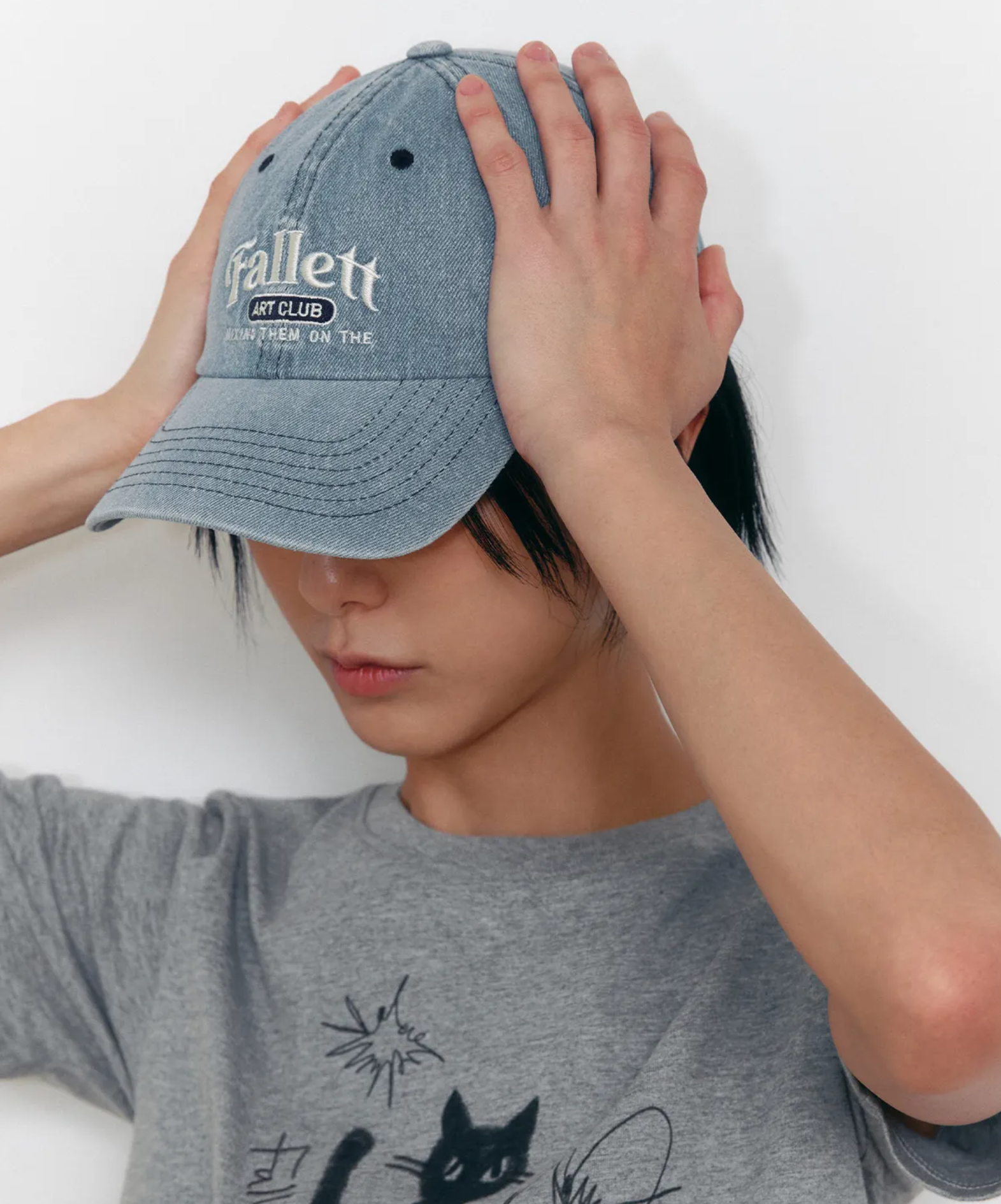 韓國代購｜Fallett Denim Story Logo Ball Cap
