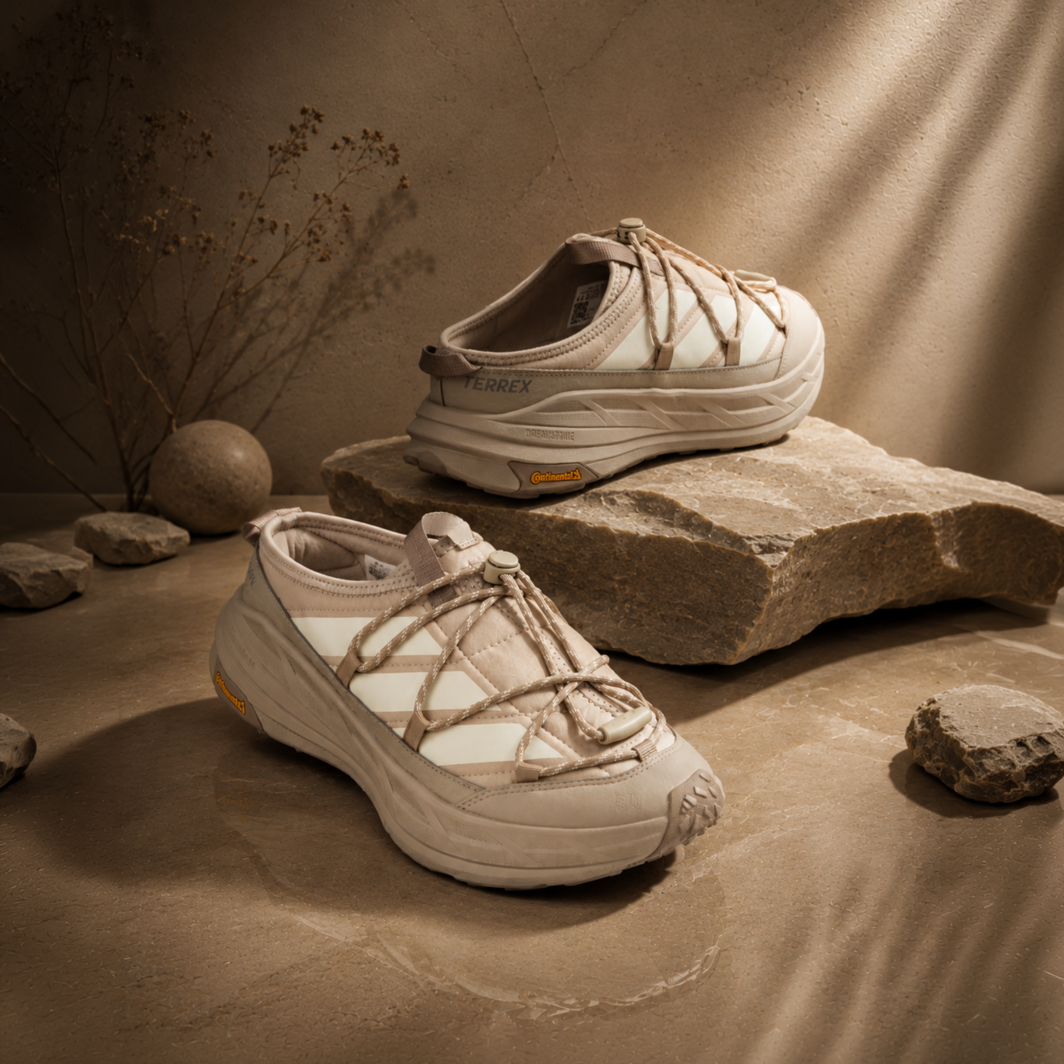 NICEDAY 代購 ADIDAS TERREX FREEHIKER LT 奶茶 奶灰色 大地色 拖鞋 麵包拖 KH5332