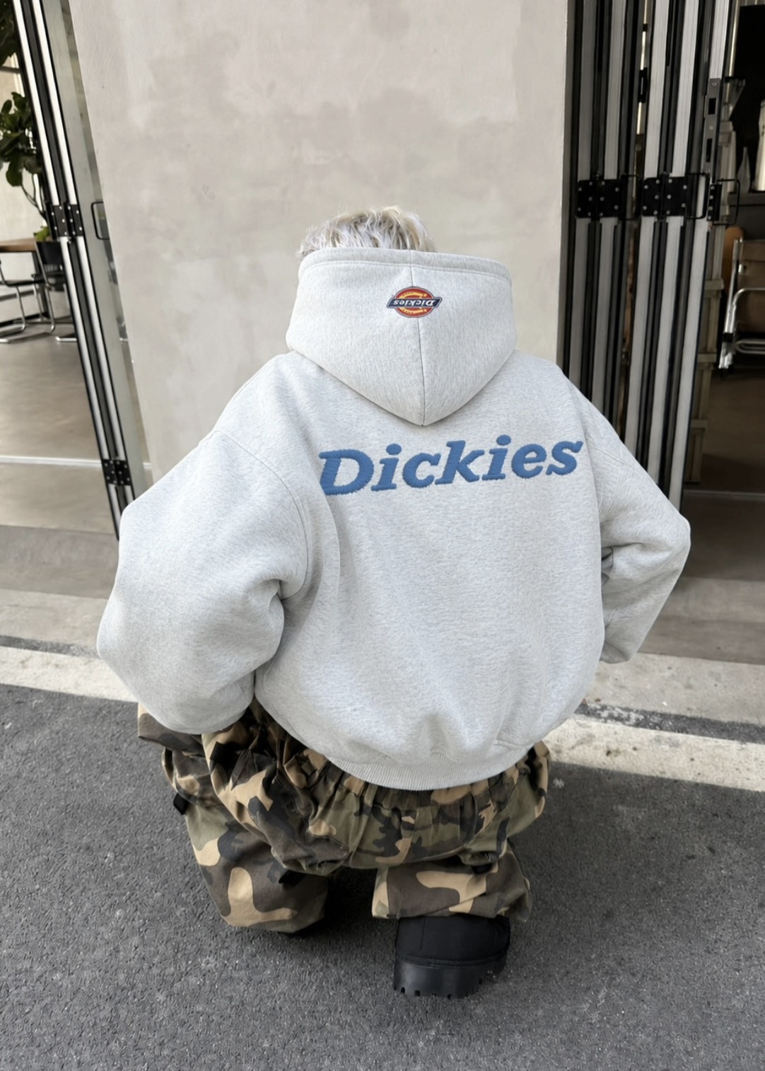 #預購 Dickies 萬針刺繡 字母logo 美式復古cleanfit 寬鬆連帽衛衣外套 DKU263NKJBE6-L9-XT 五色