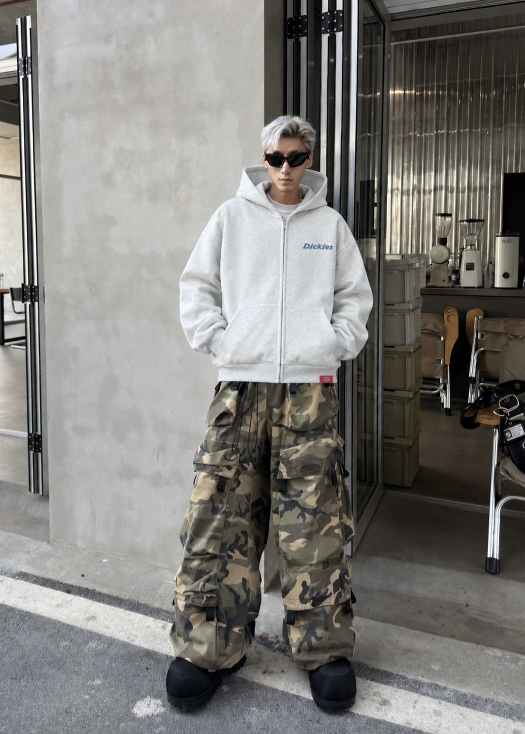 #預購 Dickies 萬針刺繡 字母logo 美式復古cleanfit 寬鬆連帽衛衣外套 DKU263NKJBE6-L9-XT 五色