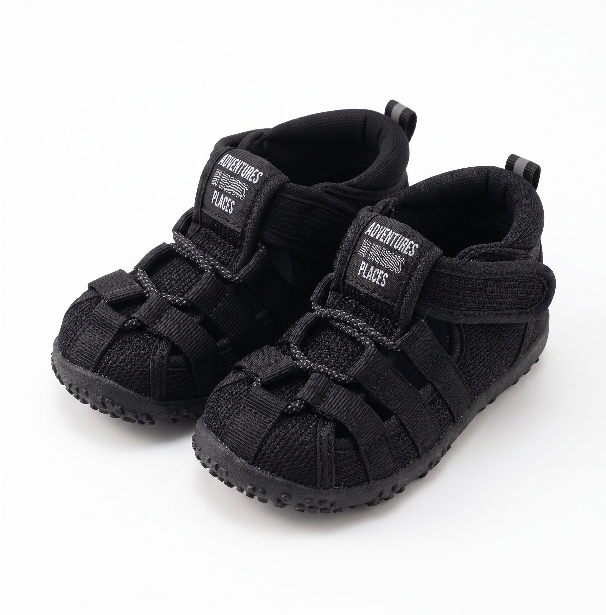 【Nishimatsuya】Kids Drainage Sole Water Sandals - Black 17cm