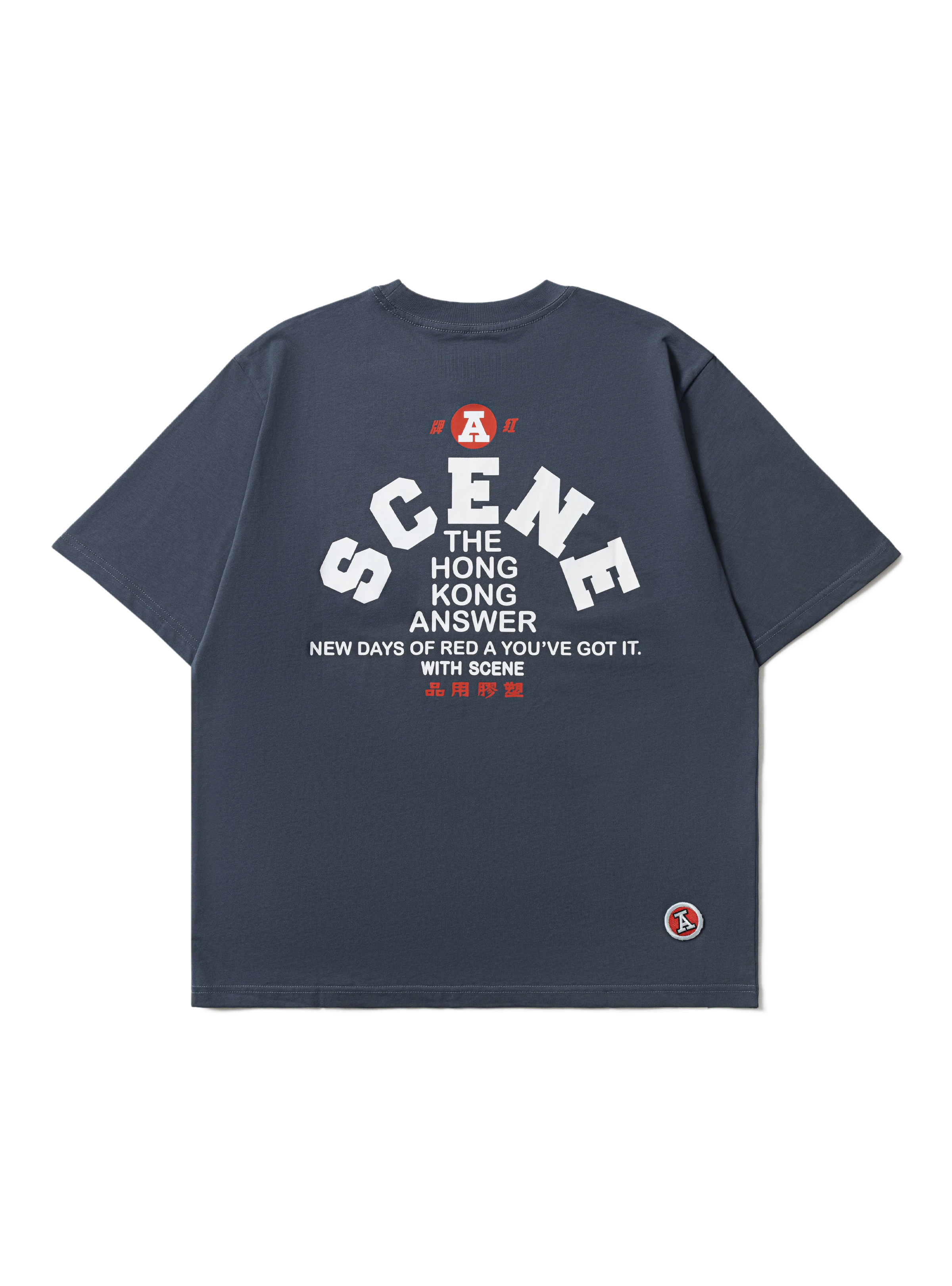 SC x RED A LOGO TEE // DARK GRY