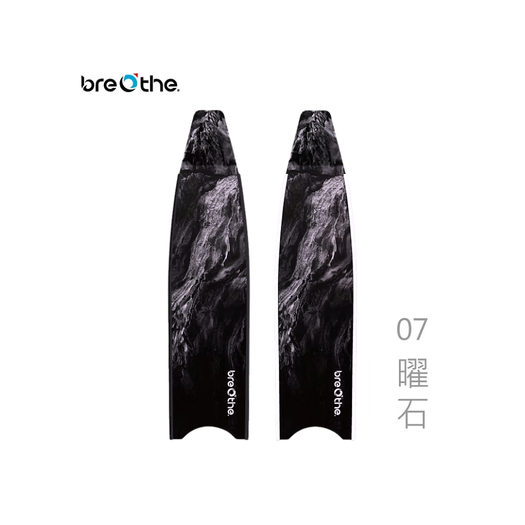▲水呼吸breathe 碳纖維長蛙鞋板 曜石 15-A-07