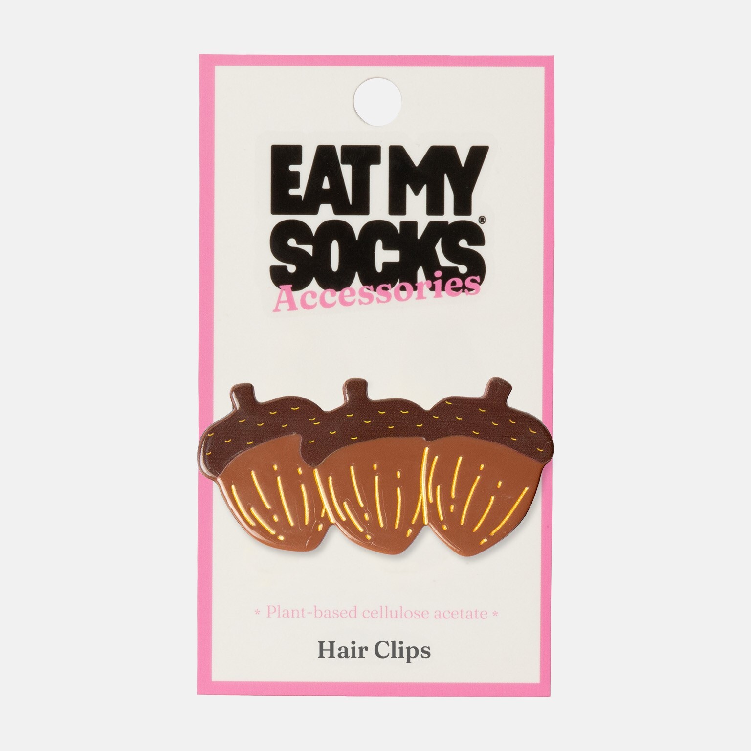 EAT MY SOCKS ｜髮夾｜榛果