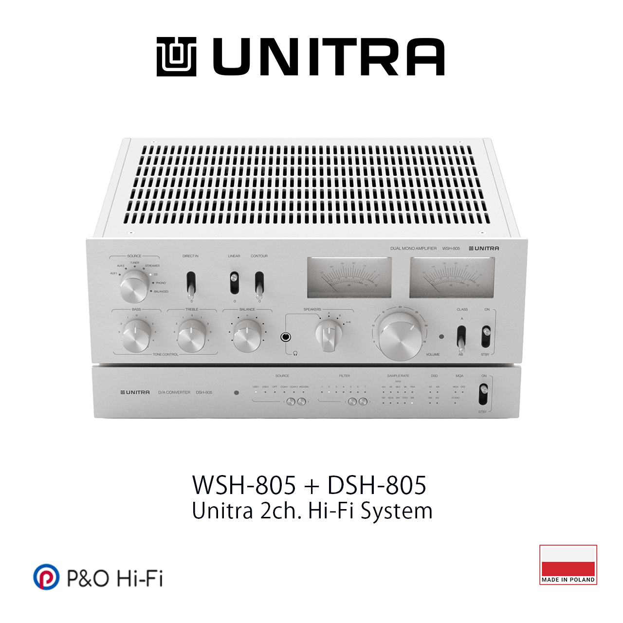 Unitra 兩聲道系統 ( WSH-805 +DSH-805) (2色)