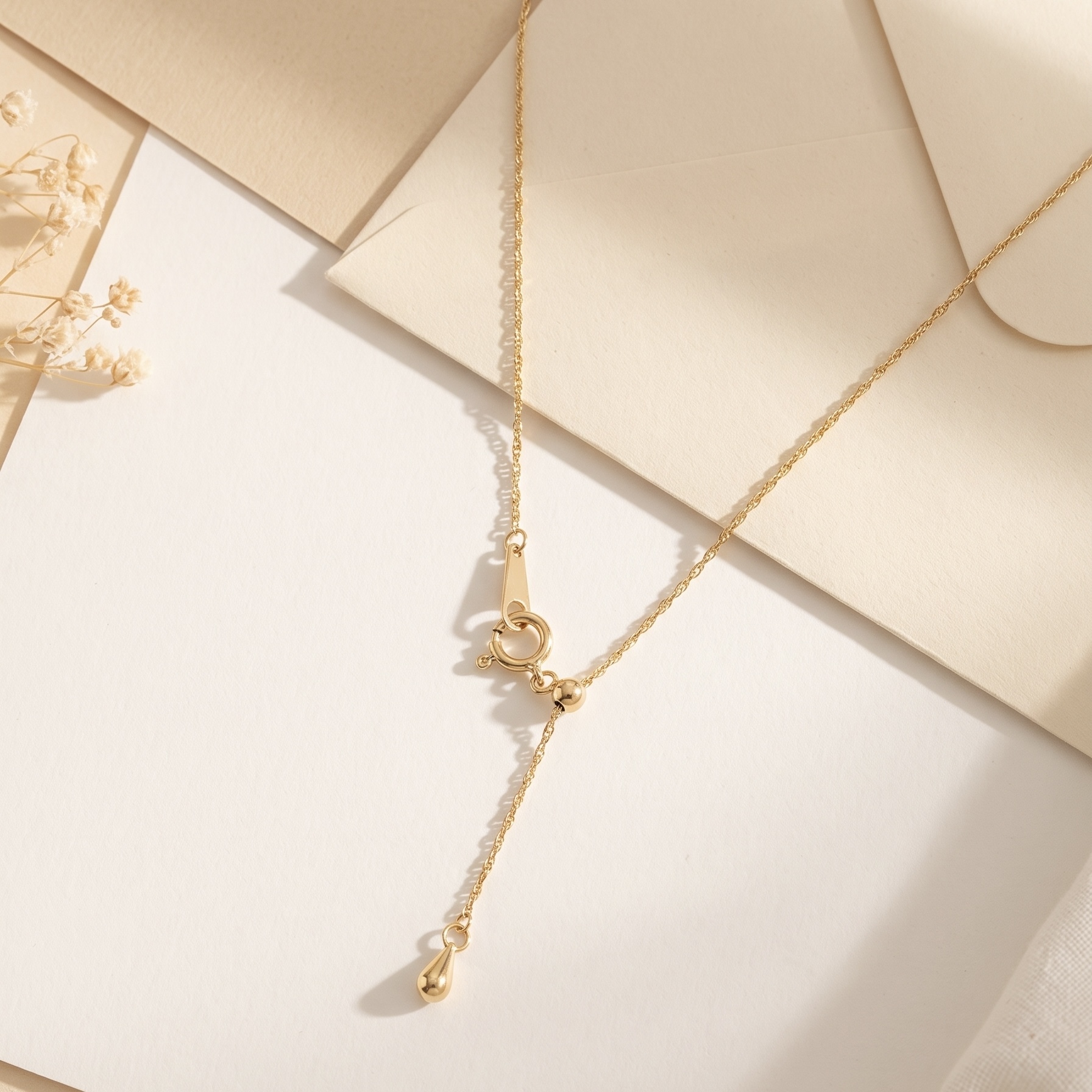 18K Gold Japanese Adjustable necklace
