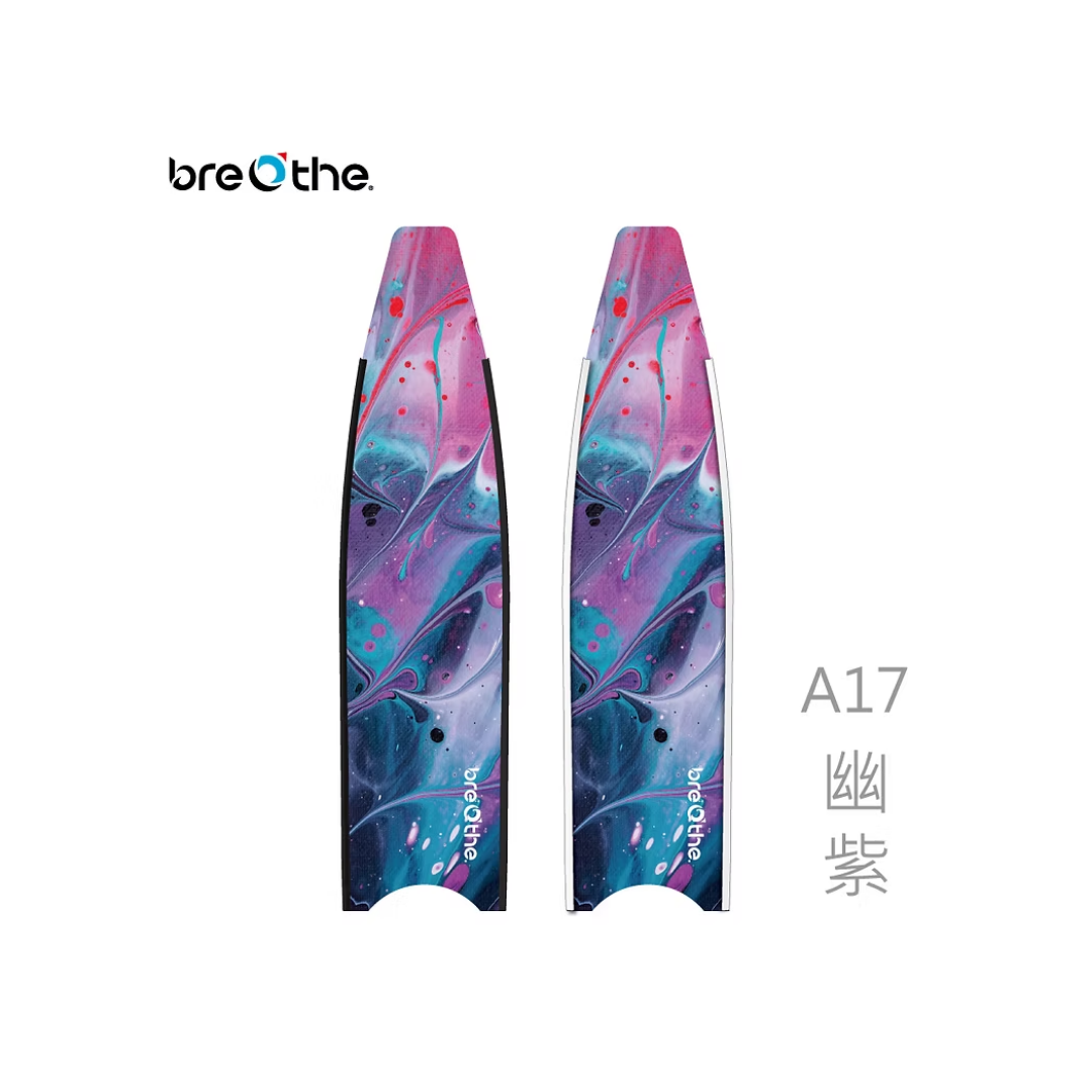 ▲水呼吸breathe 碳纖維長蛙鞋板 幽紫 15-A-17