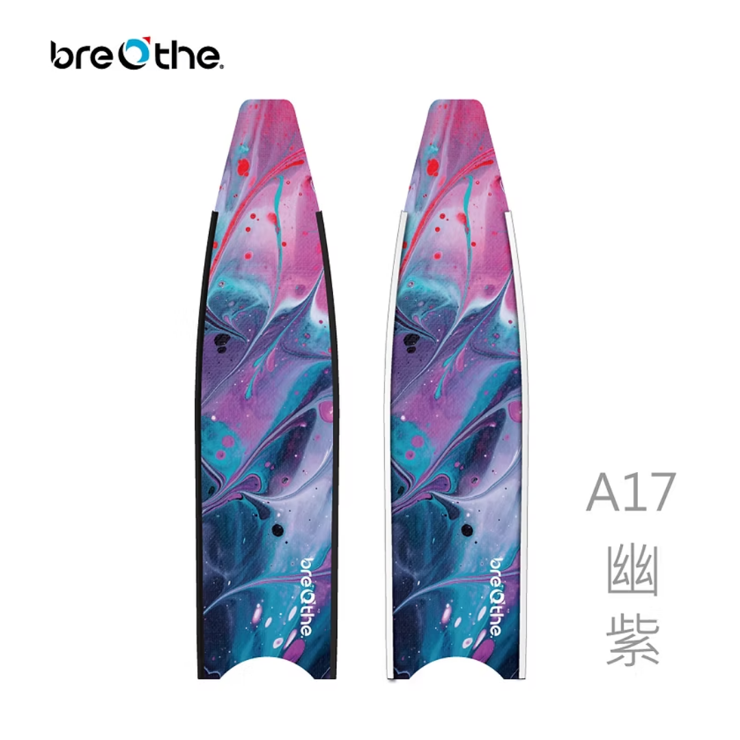 ▲水呼吸breathe 碳纖維長蛙鞋板 幽紫 15-A-17