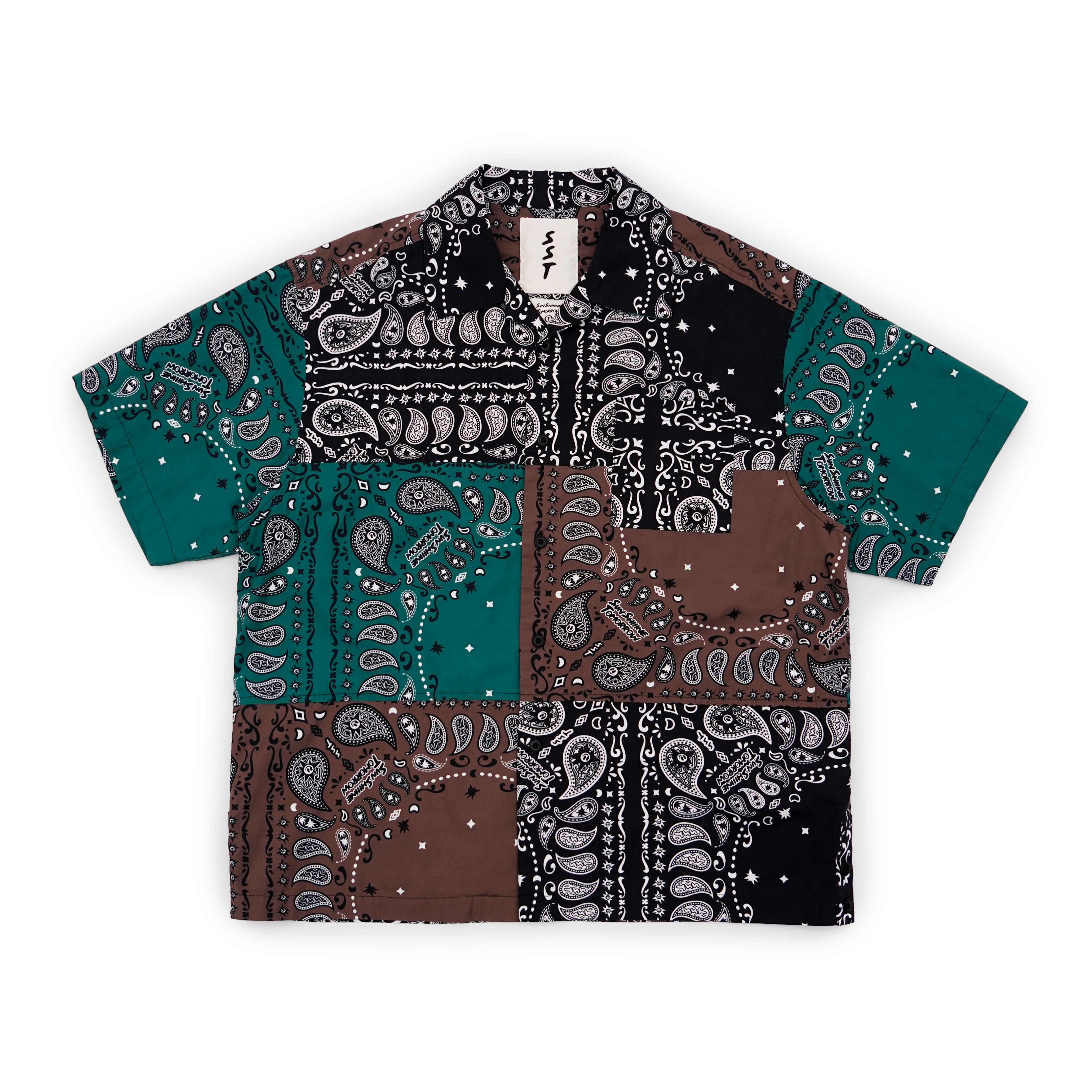 SUN SHIIINE TOMORROW SHIRT BLACK GREEN SST26SH02BG