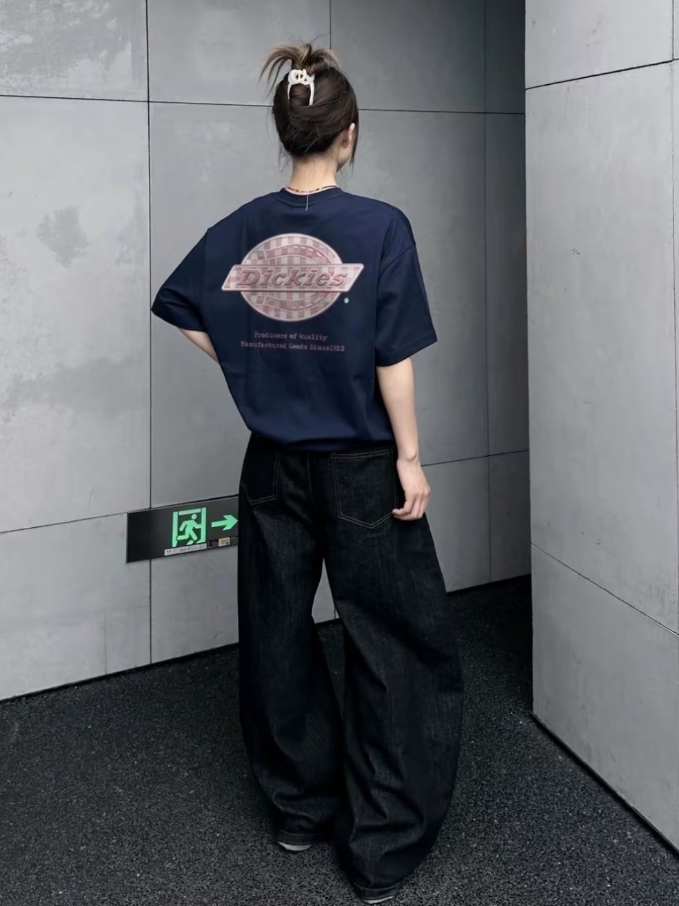 （現貨）Dickies 美式 復古 格紋拼接 印花logo 短T DKU262NKTEE7