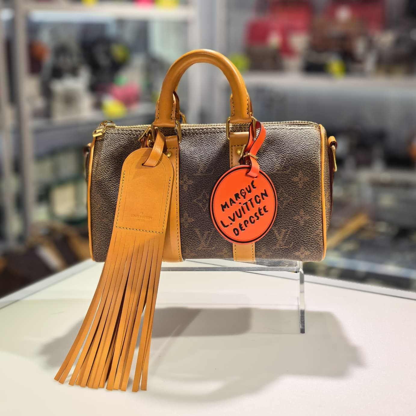 特別限量版!!! 全新LV Keepall 25 M11542 Bandouliere 老花洗水做舊帆布牛皮Monogram #BRAND NEW #香榭站正品