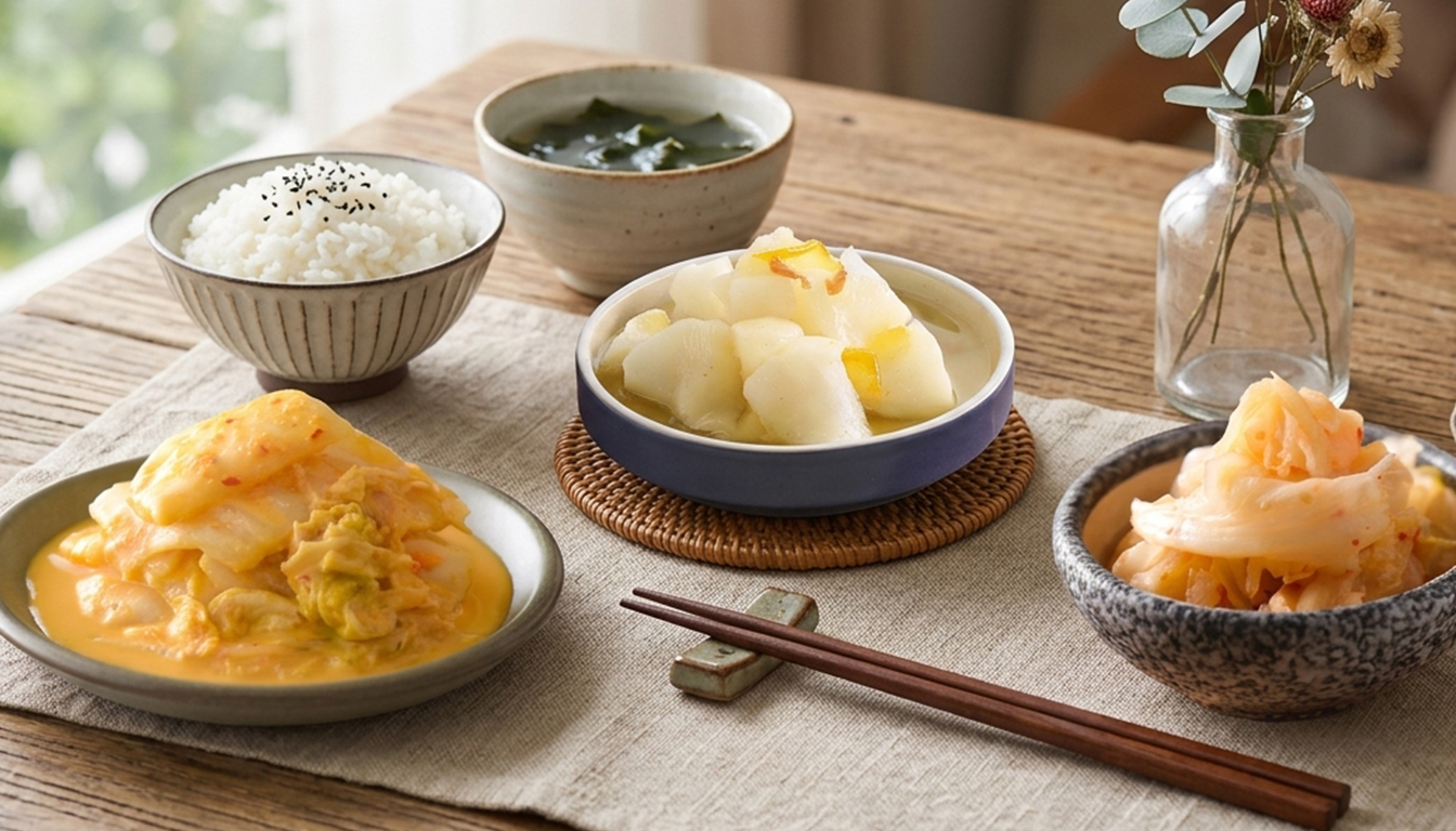 協發行泡菜黃金泡菜、蘿大柚、台式糖醋泡菜盤裝特寫。