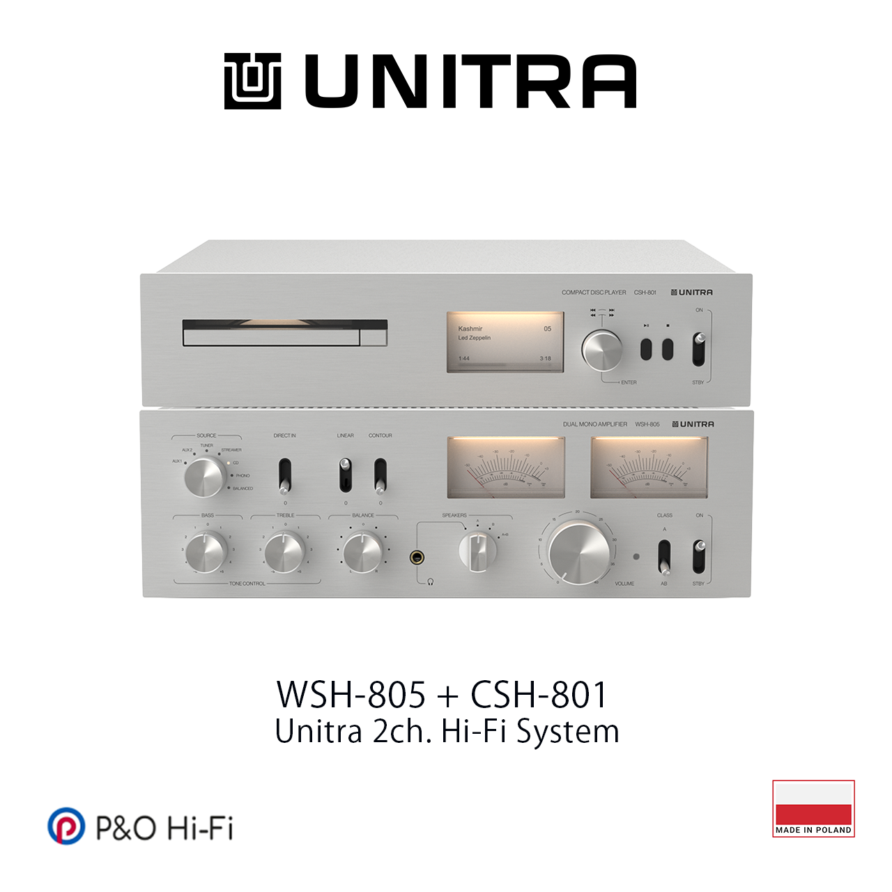 Unitra 兩聲道系統 ( WSH-805 +CSH-801) (2色)