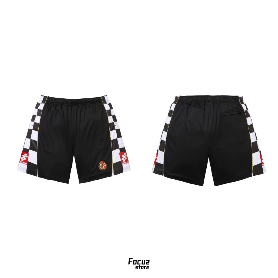 【Focus Store】現貨 Supreme SS26 Week18 Checkerboard Soccer Short "Black" 黑色 棋盤格 足球褲