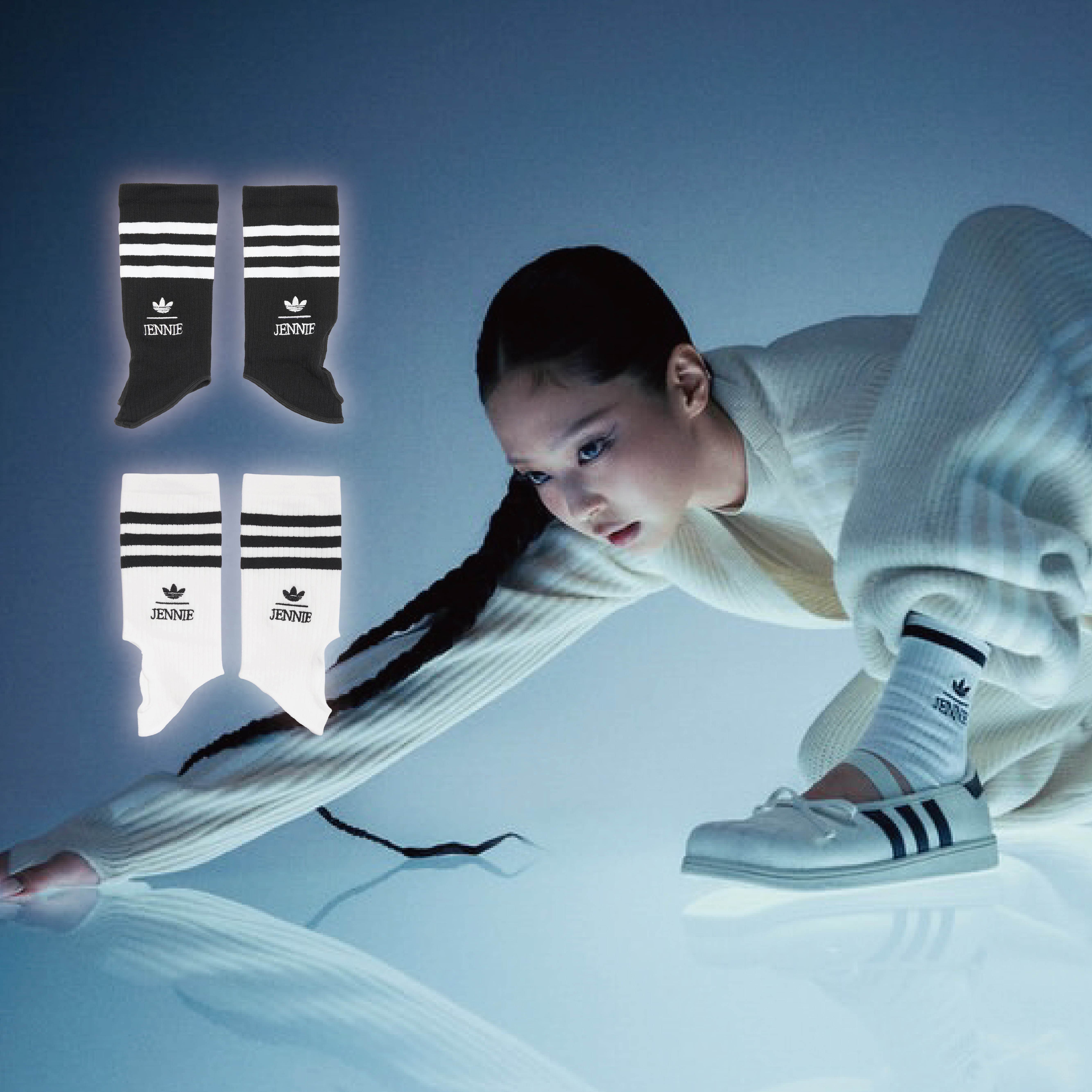 ADIDAS ORIGINALS BY JENNIE 踩腳襪 襪套 金珍妮 女款 黑色 LD4842 白色 LD4294 / 預購