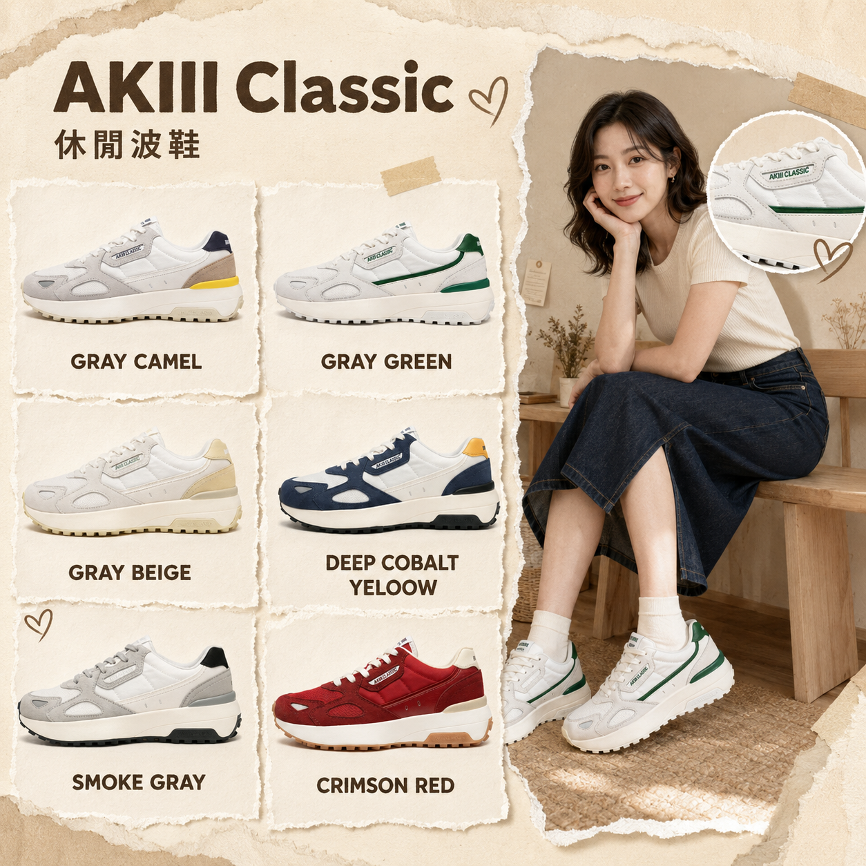 【預購】KDA082906 AKIII Classic Heritage Jogger 休閑鞋