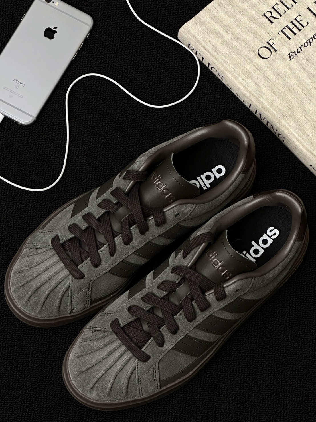 Adidas Street Talk 麂皮 復古 貝殼頭 焦糖底 炭灰棕