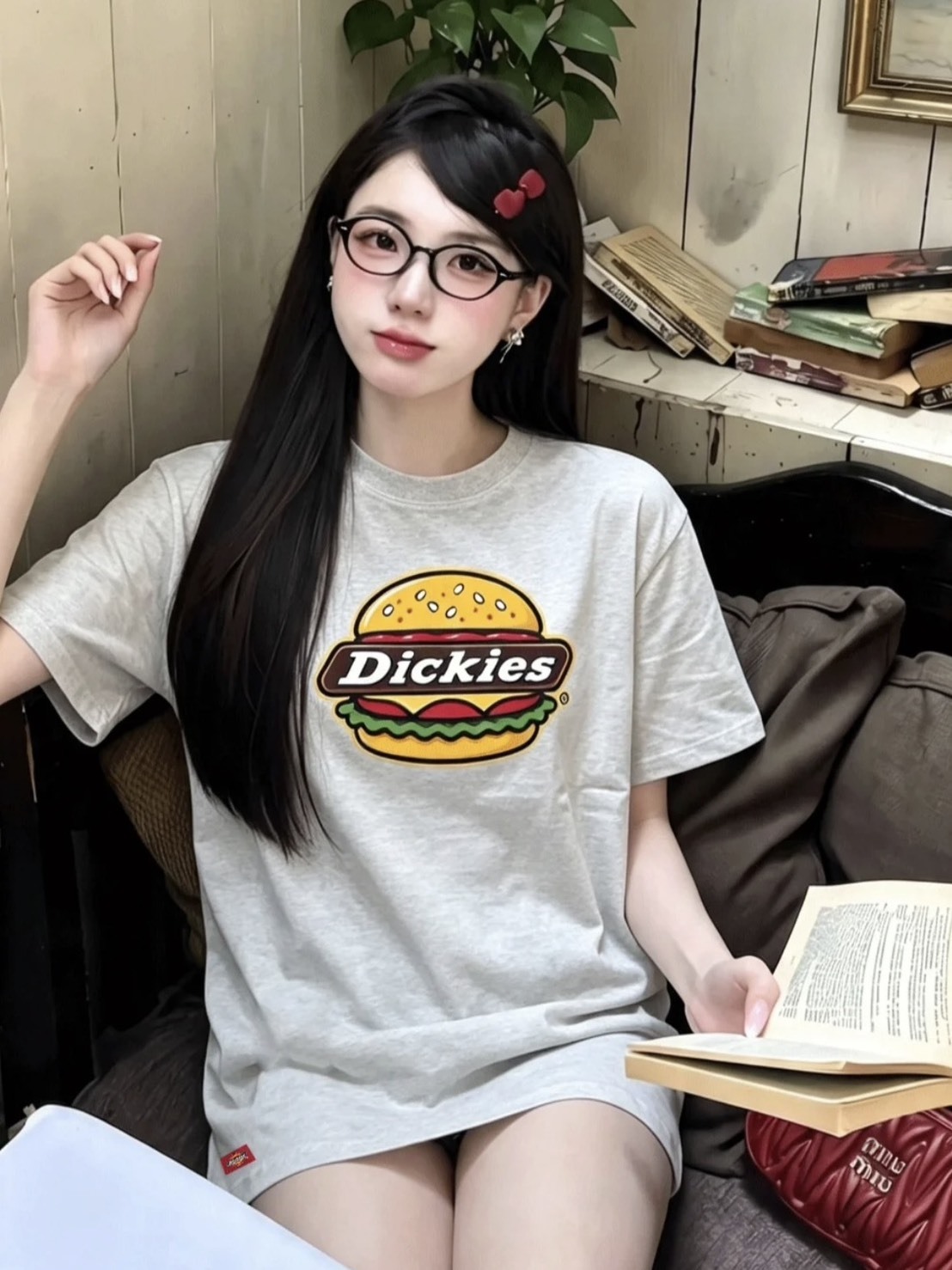 （現貨）Dickies 卡通漢堡 字母logo 短T DKU262MKTAIF