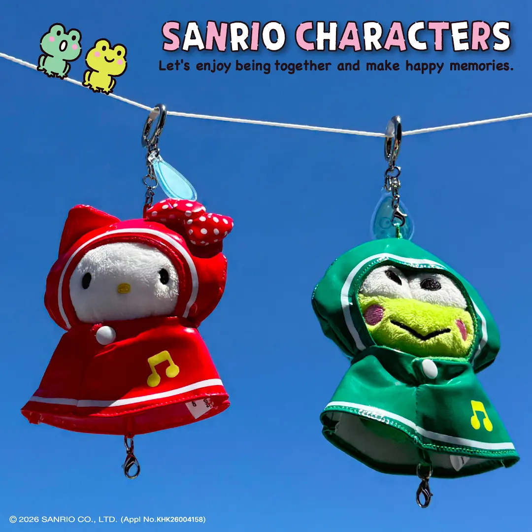 🇰🇷 30/8 - 5/9 韓國連線 OY大促銷 l Sanrio Characters Rainy Day Raincoat Plush Keyring