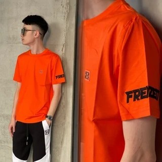 【Freizeit費瑞特】圖騰膠牌｜上衣(橘色)