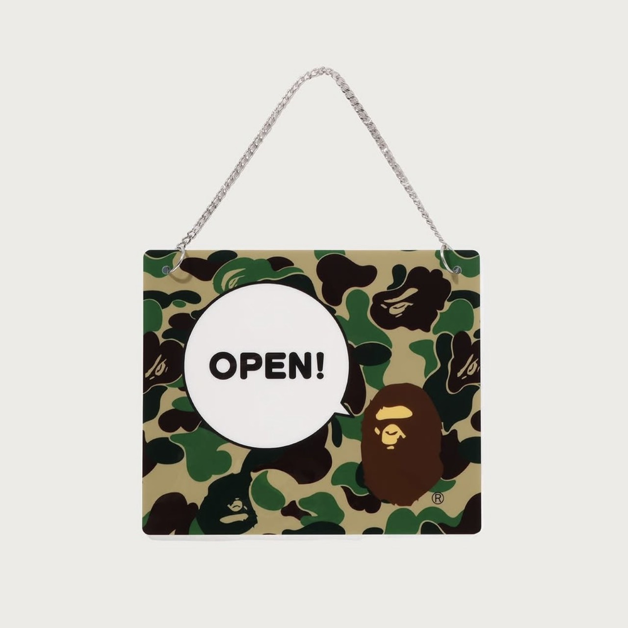 -(C04)-A BATHING APE ABC CAMO BAPE OPEN/CLOSED SIGNBOARD 迷彩 營業/打烊 掛牌 -1M70192002