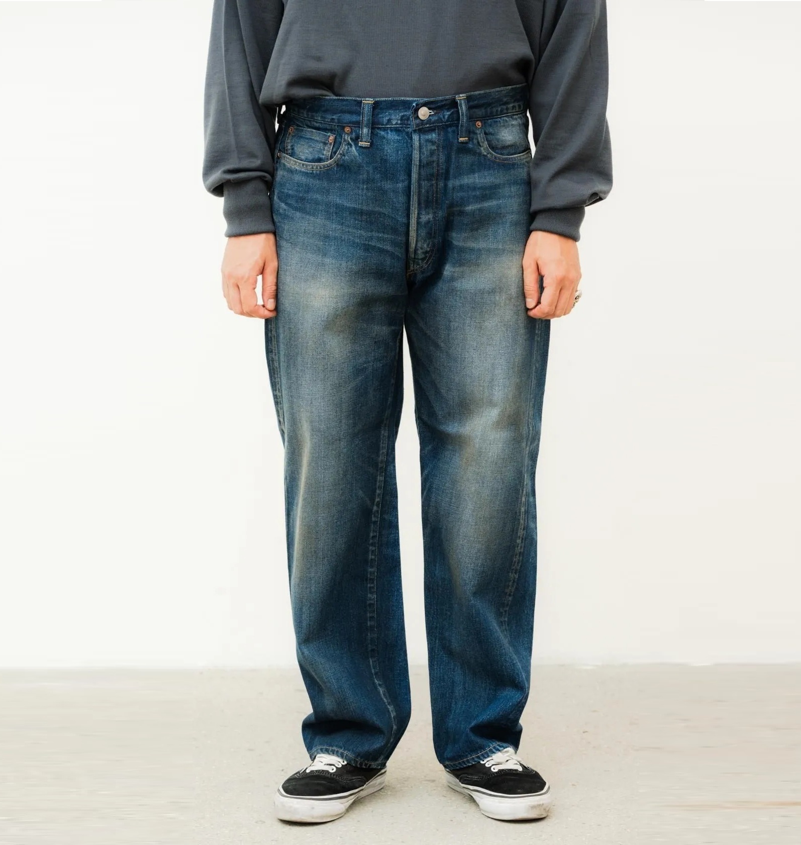 A.PRESSE 2026 A/W VINTAGE WASHED STRAIGHT DENIM PANTS (26AAP-04-50) -PRE ORDER ITEM (預訂中)