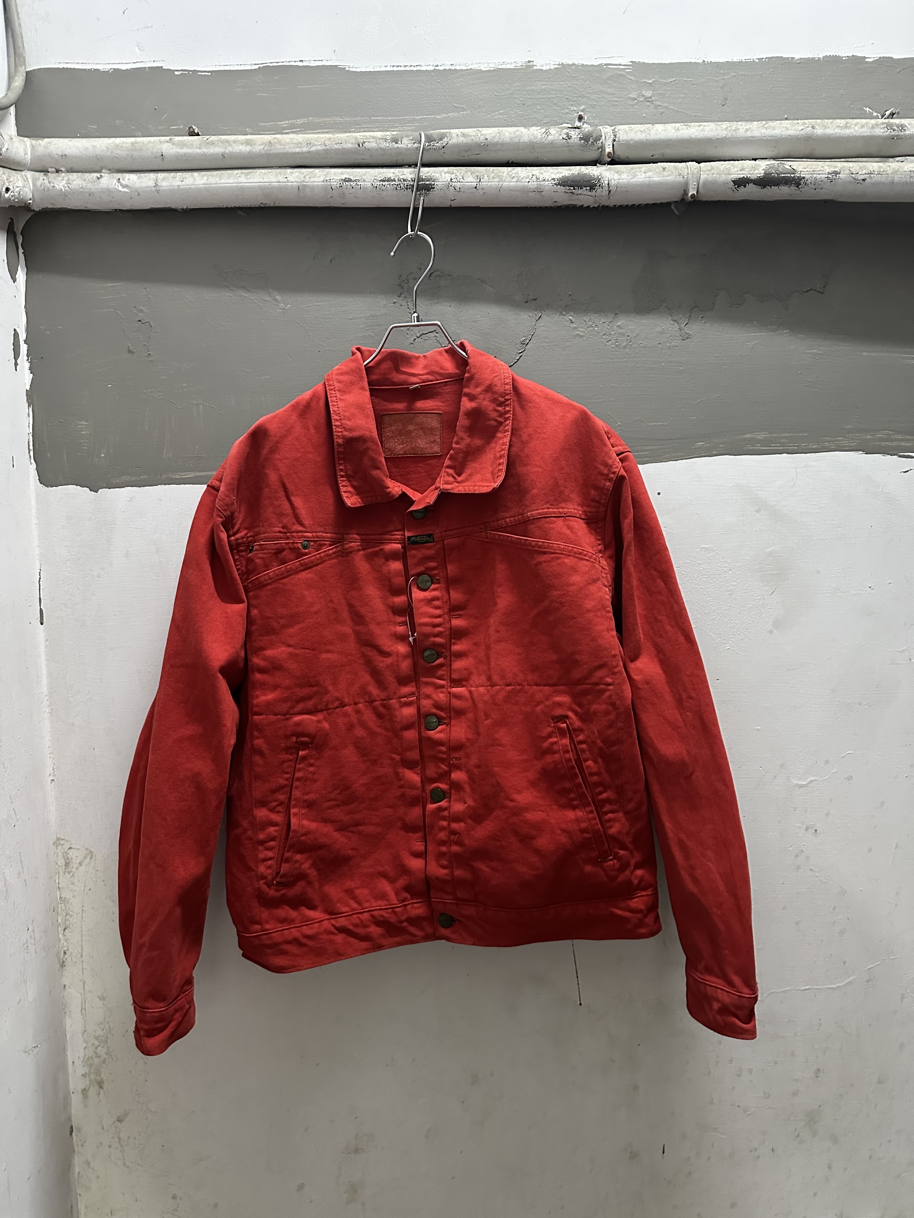 90’s MARITHE+FRANCOIS GIRBAUD Denim Jacket Red (Made In USA)