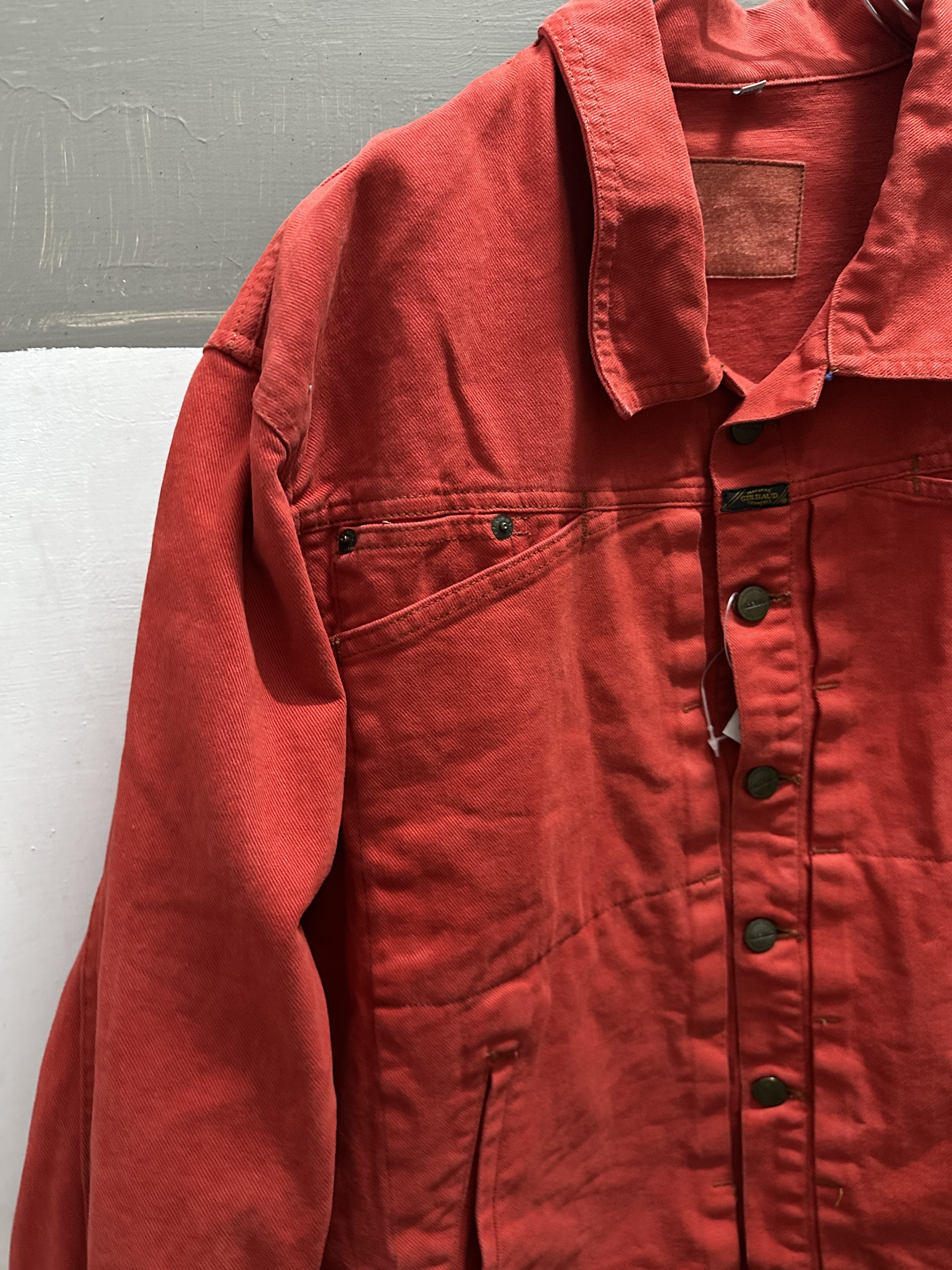 90’s MARITHE+FRANCOIS GIRBAUD Denim Jacket Red (Made In USA)
