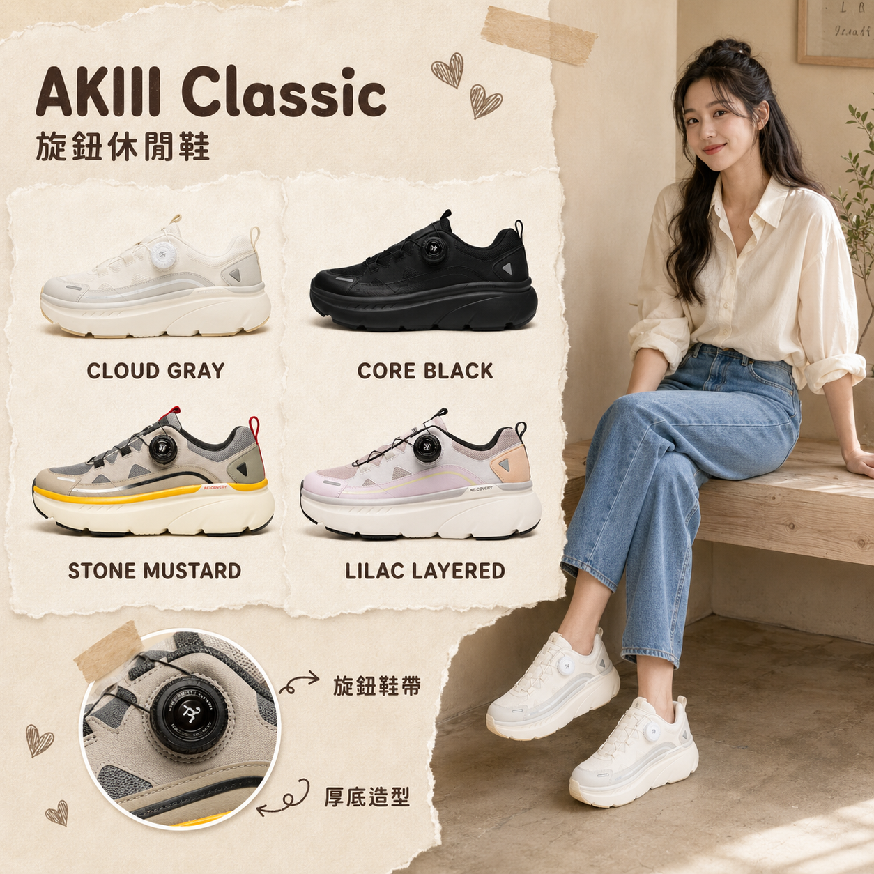 【預購】KDA082909 AKIII Classic Bumper Freelock 休閑運動鞋