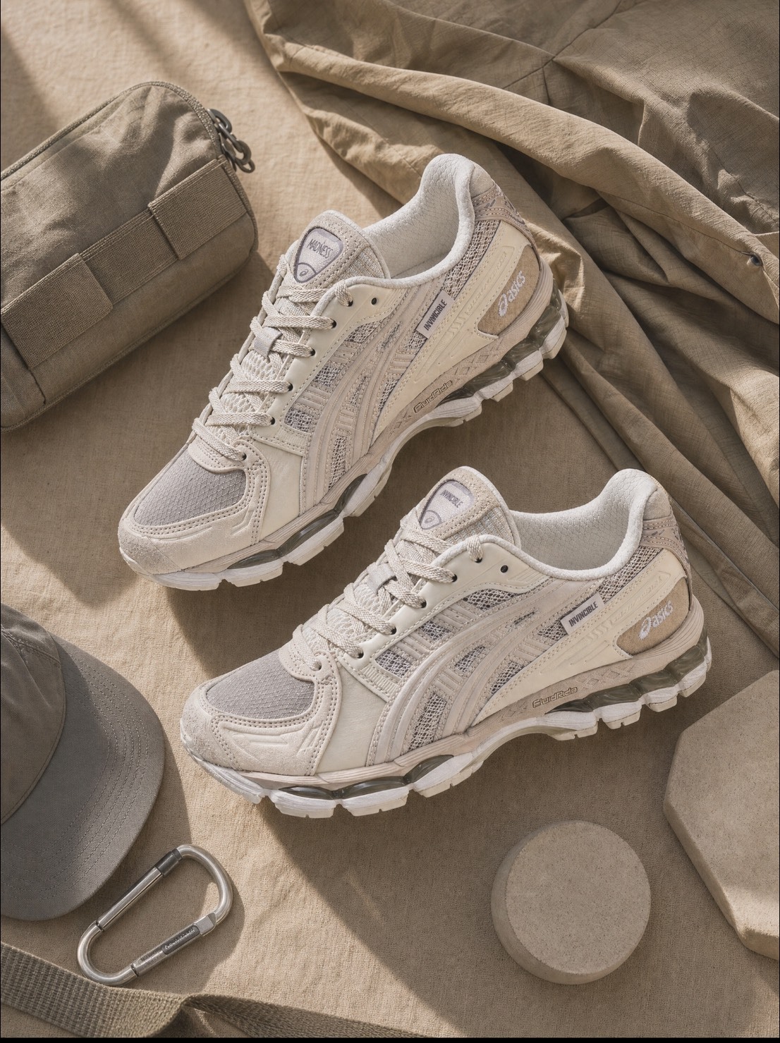 【APAIR】預購 ASICS gel-kayano 12.1 x madness x invincible 米白 余文樂 三方聯名款 1203B150-250