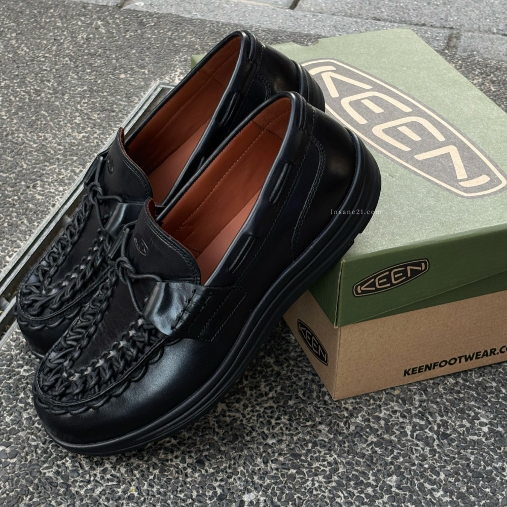 KEEN UNEEK LOAFER 黑色 樂福鞋 編織 懶人鞋 休閒 復古穿搭 男鞋 1032748/1032746