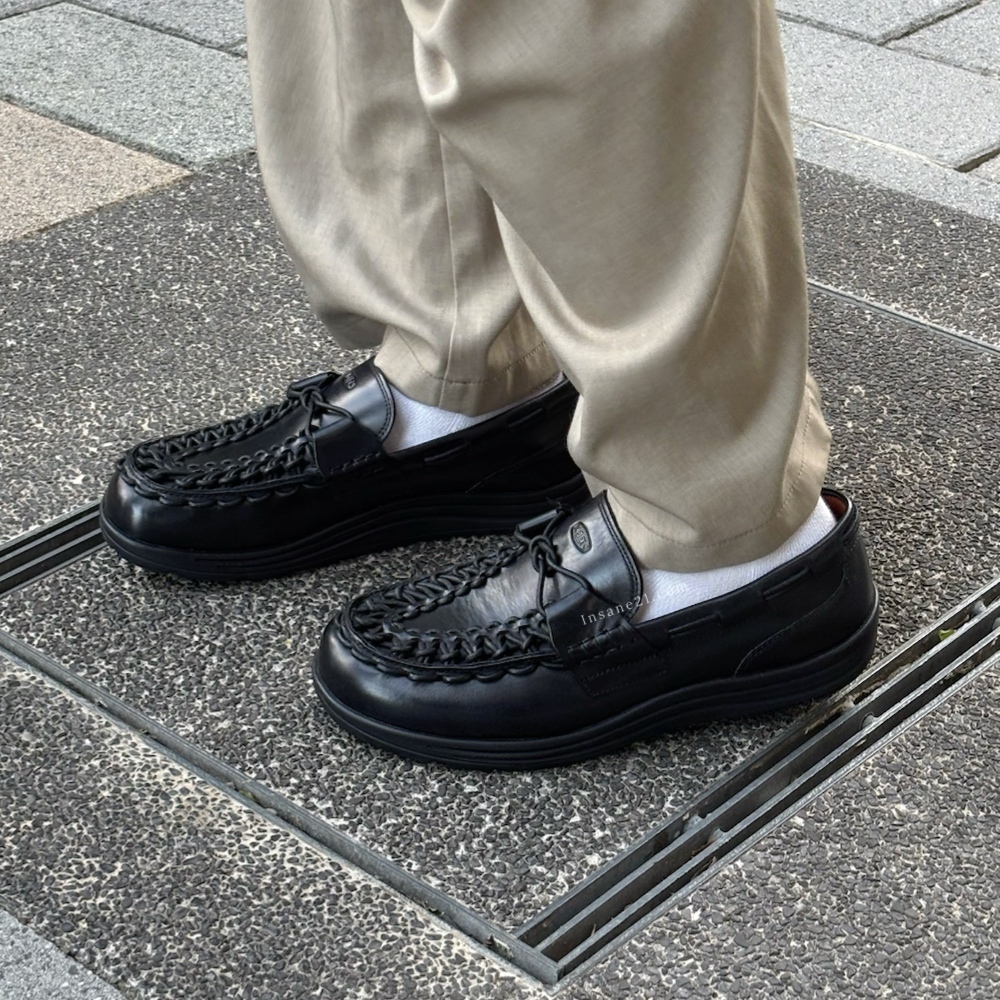KEEN UNEEK LOAFER 黑色 樂福鞋 編織 懶人鞋 休閒 復古穿搭 男鞋 1032748/1032746