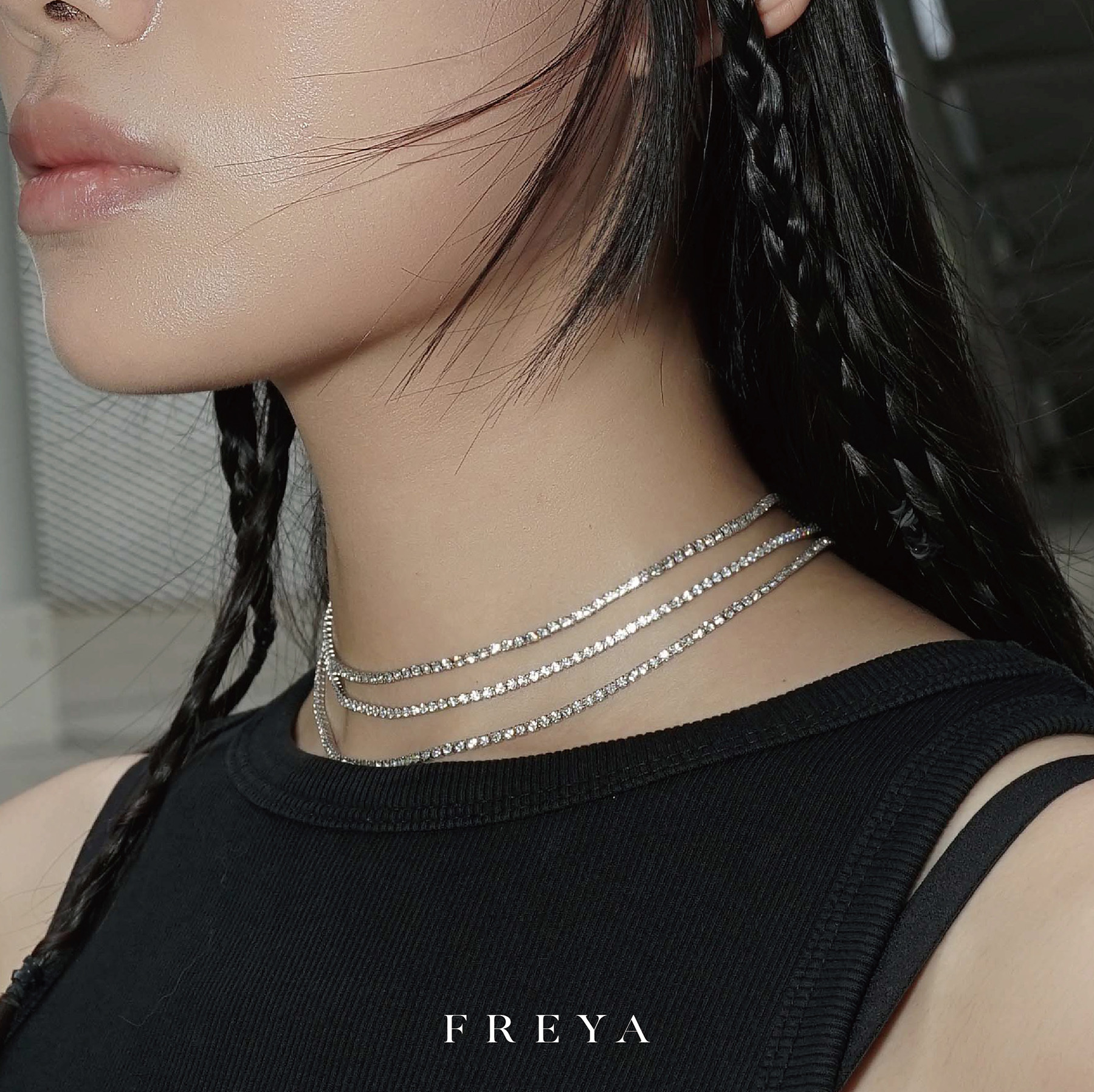FREYA 2mm排鑽網球項鍊