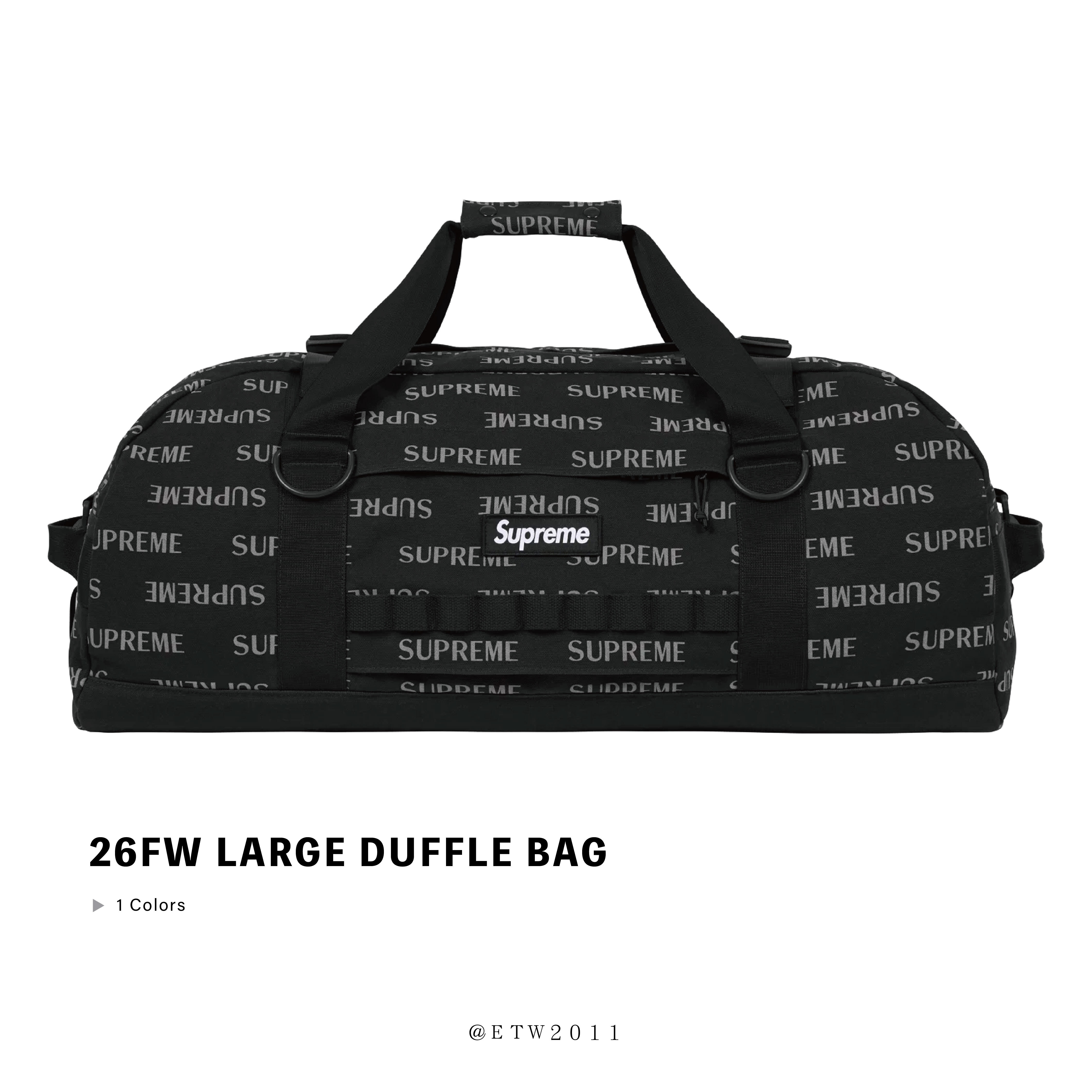 ☆ETW☆【EASY TO WEAR】Supreme FW26 Large Duffle Bag 旅行包 手提包 收納