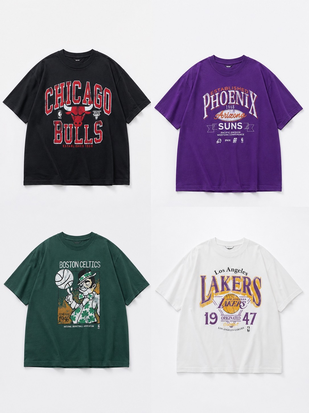 Coen X NBA 印花 水洗 美式復古短T